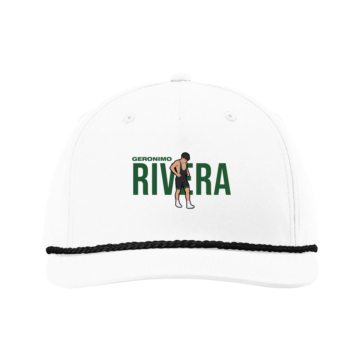 Five-Panel Classic Rope Cap — Player Name in White