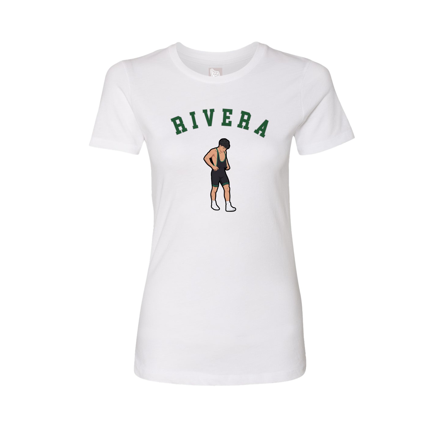 Fitted Women's Tee — Shirsey Arch in White