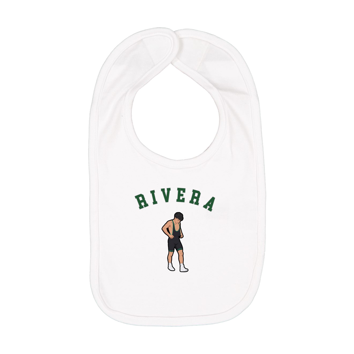 Infant Bib — Shirsey Arch in White