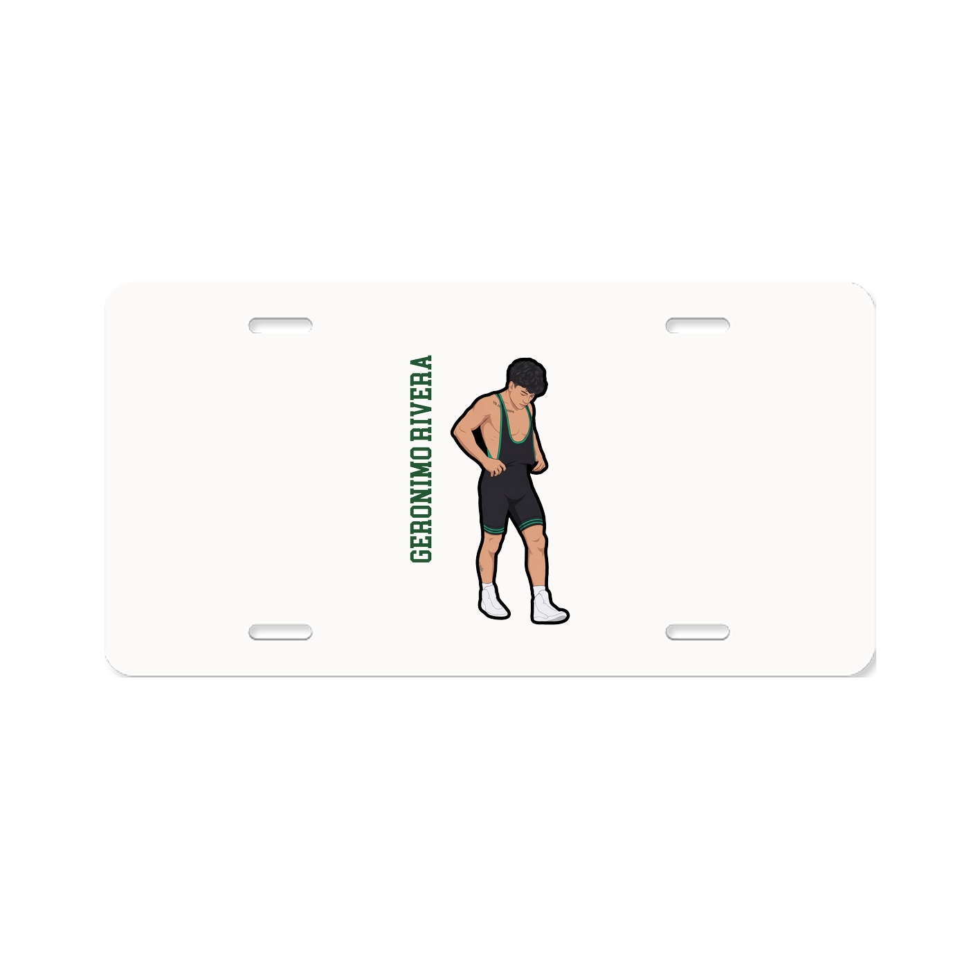 License Plate — Name Vertical in Classic