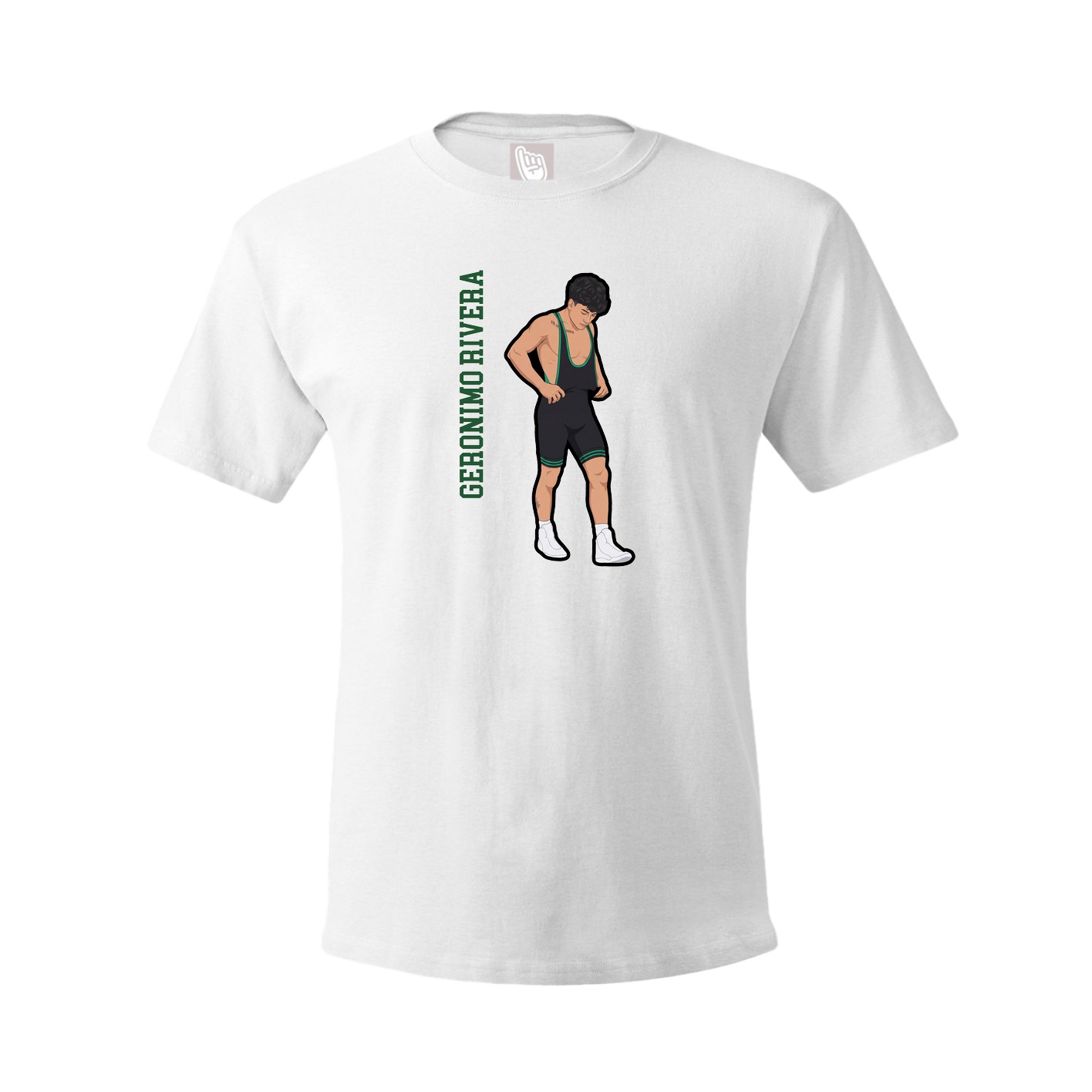 Youth Tee — Name Vertical in White