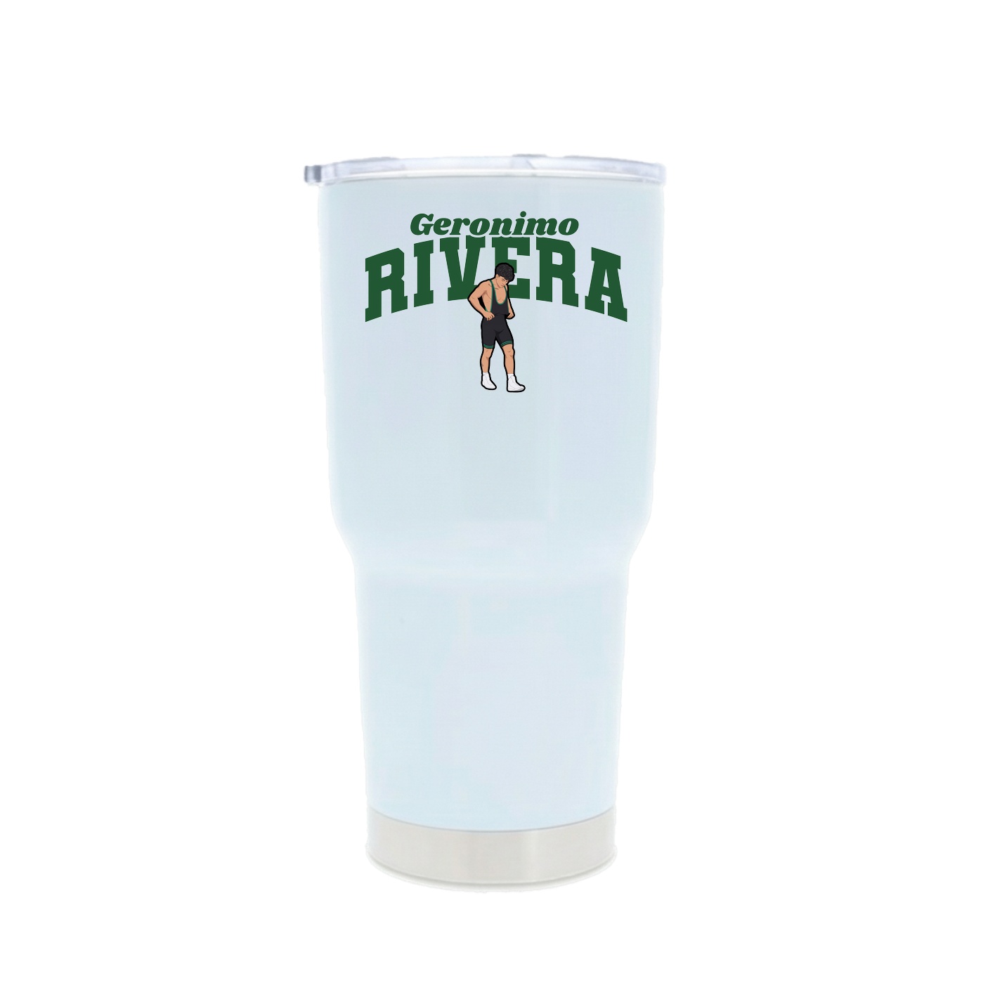 30oz Stainless Steel Tumbler — Signature Arch in White