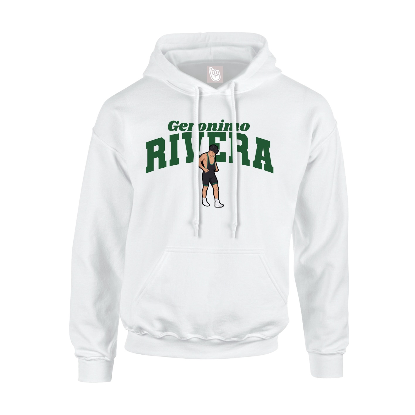 Youth Hoodie — Signature Arch in White