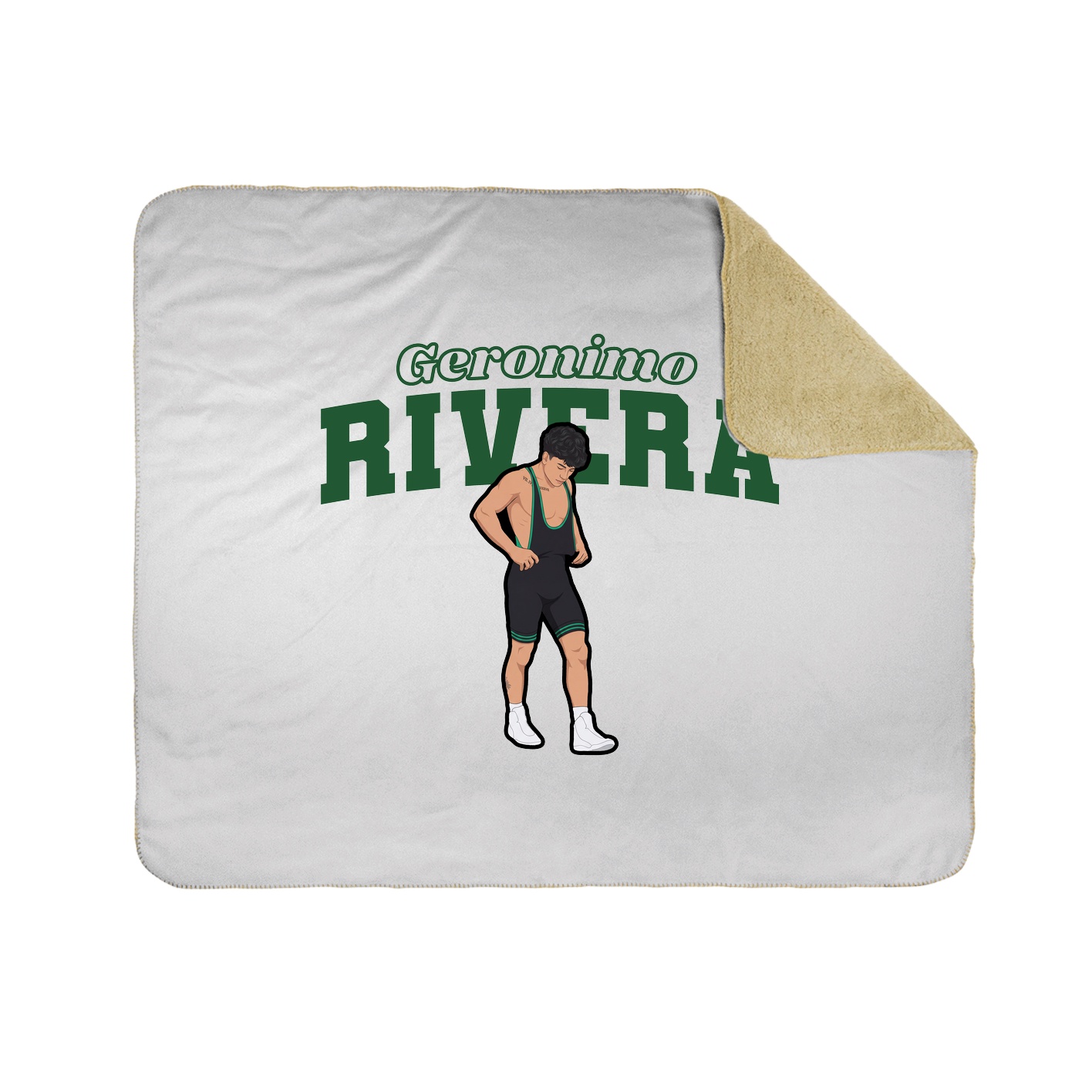 Throw Blanket — Name Arch in White