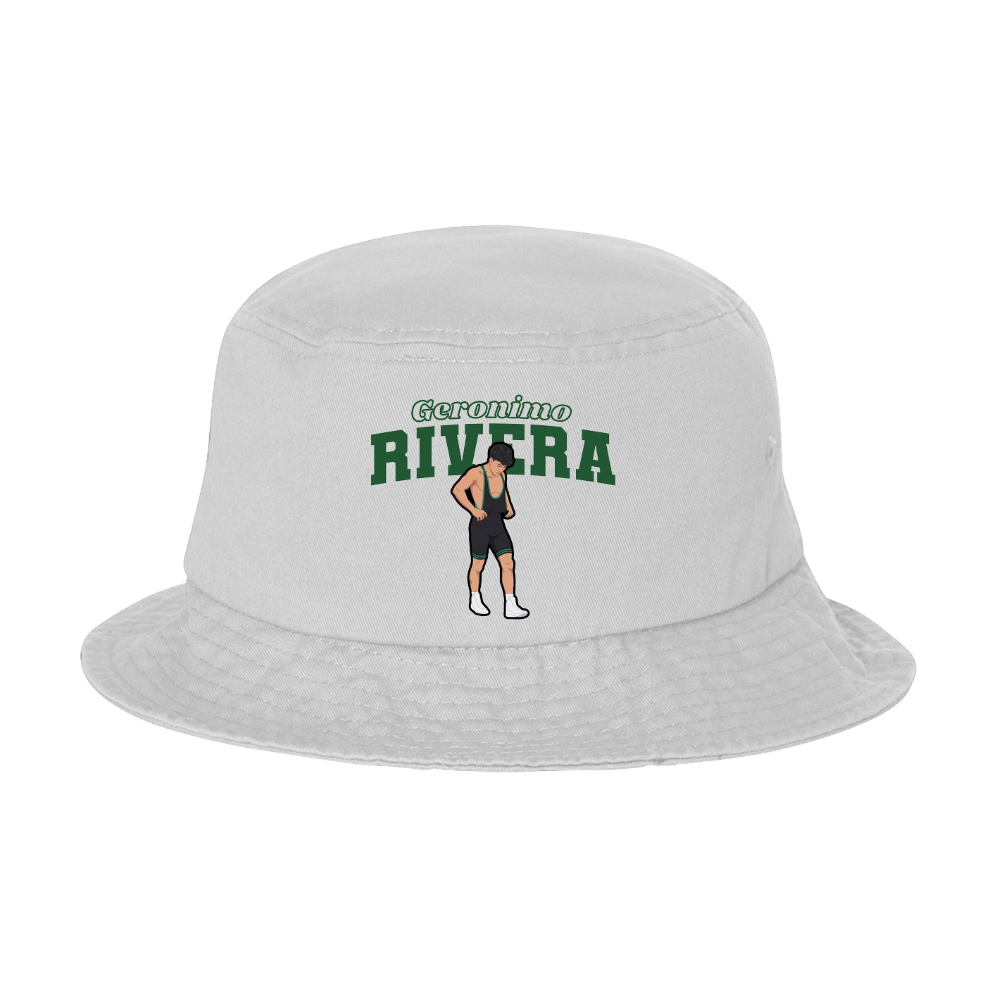 Bucket Cap — Name Arch in White