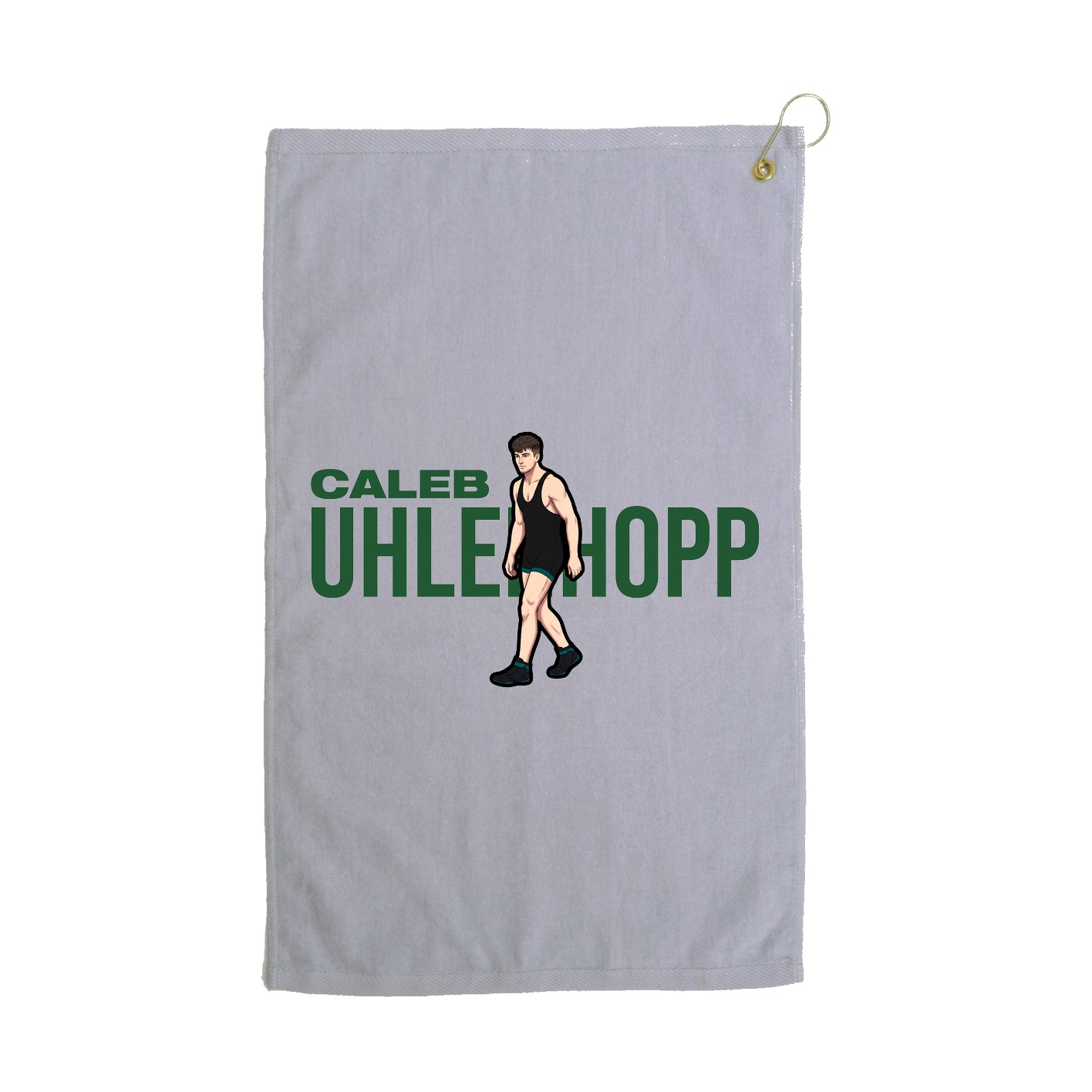 Golf Towel — Player Name in Grey