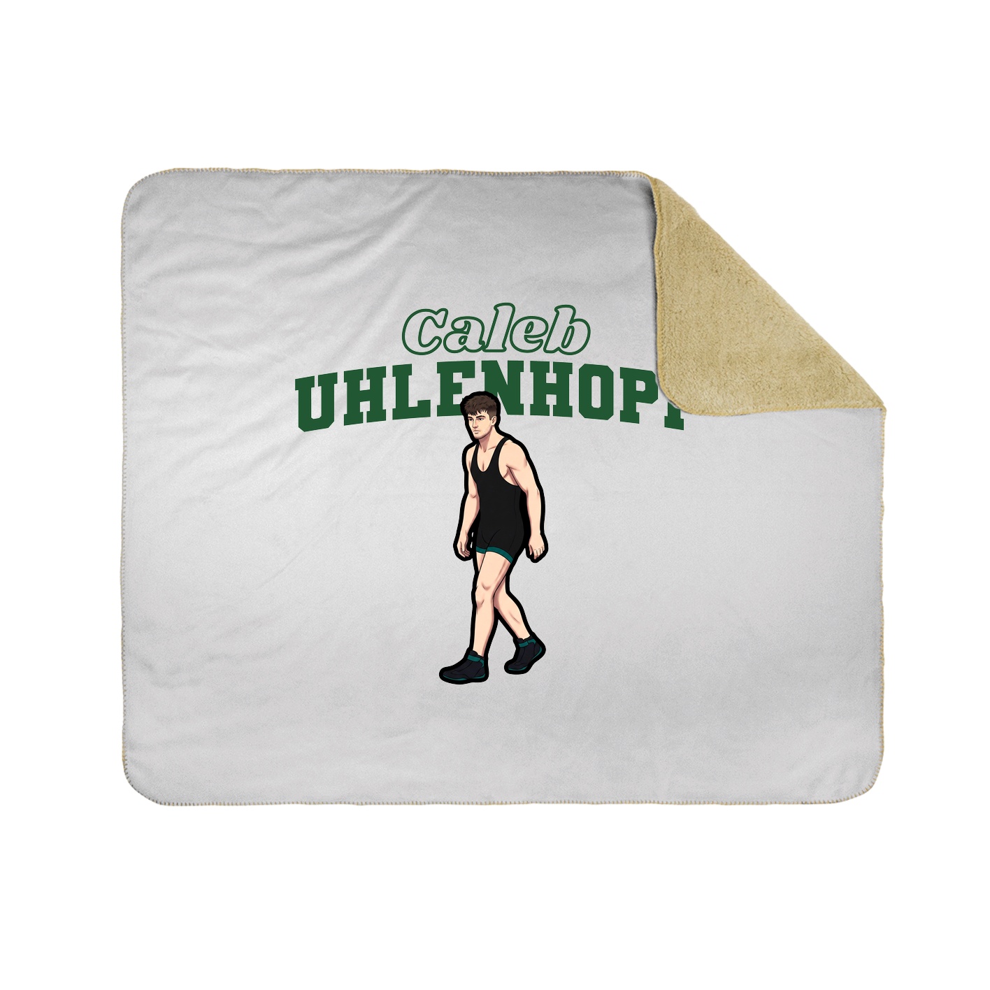 Throw Blanket — Name Arch in White