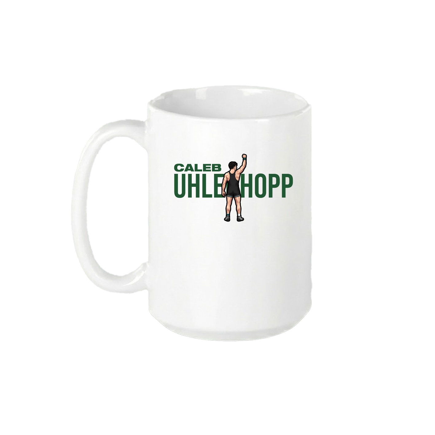 15oz Coffee Mug — Player Name in White