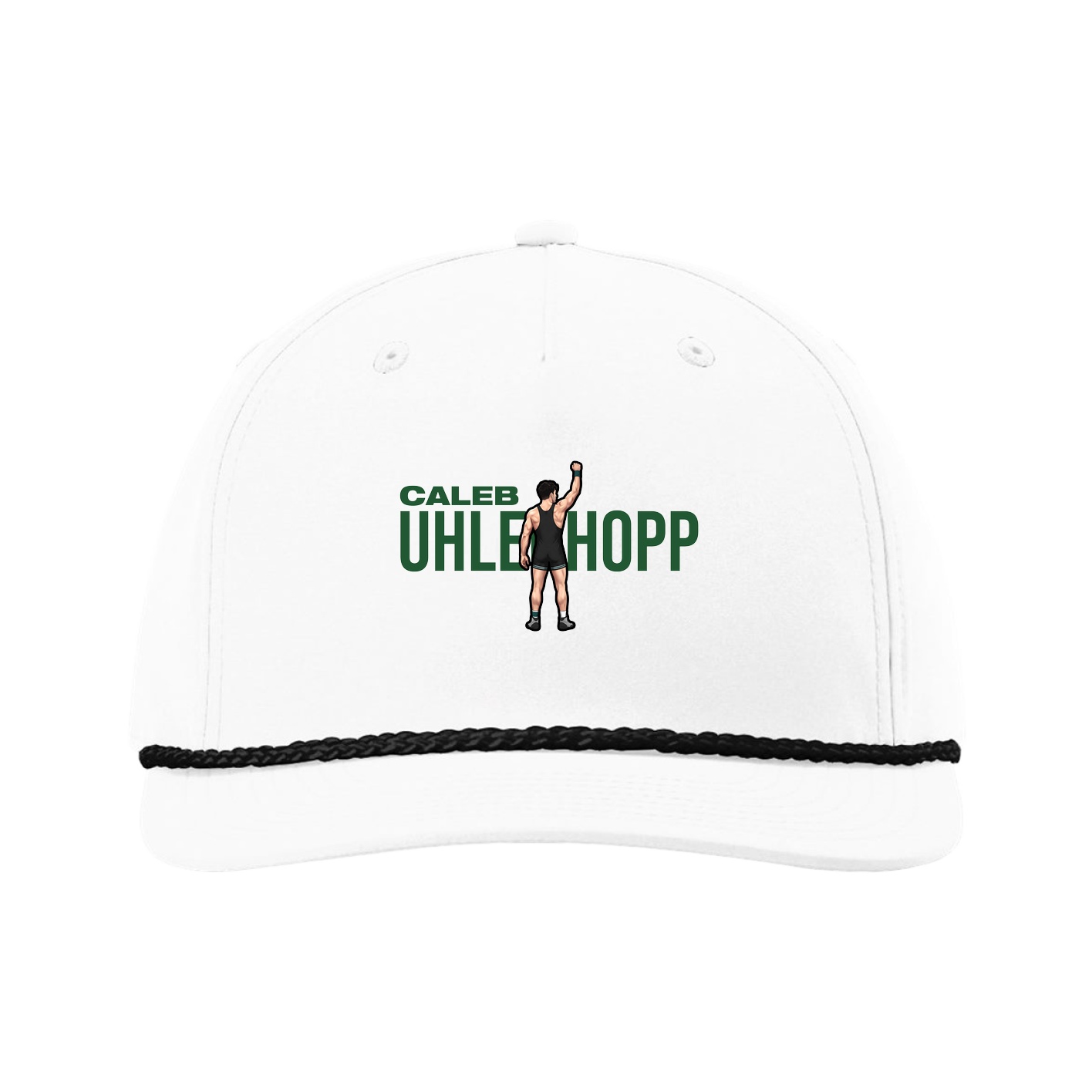 Five-Panel Classic Rope Cap — Player Name in White