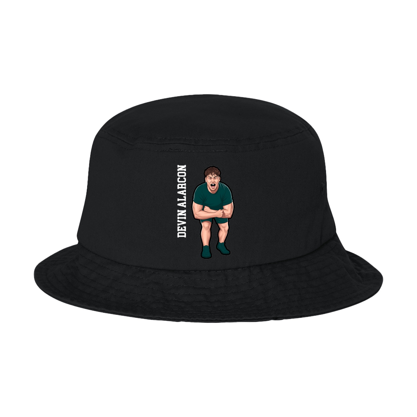 Bucket Cap — Name Vertical in Black