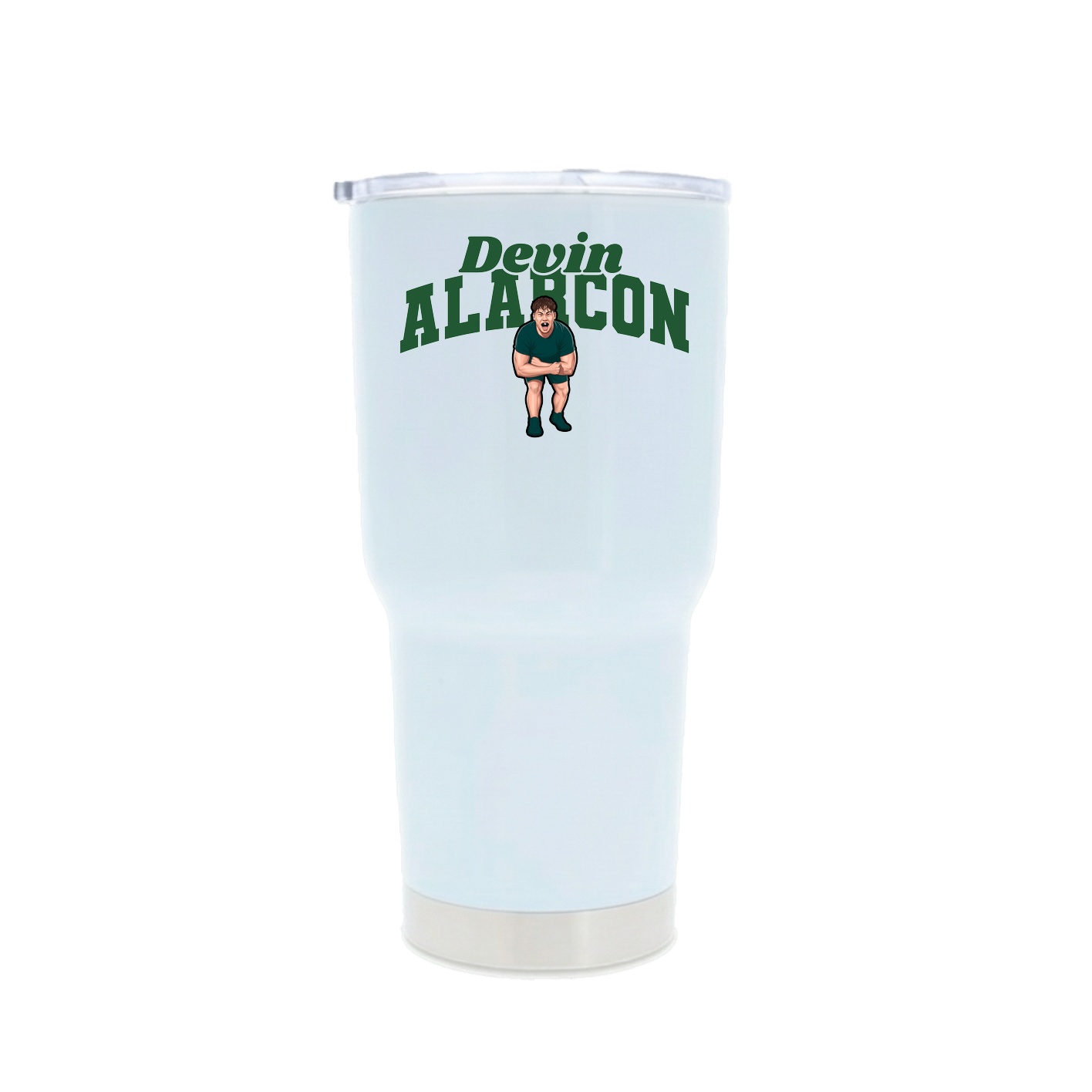 30oz Stainless Steel Tumbler — Signature Arch in White
