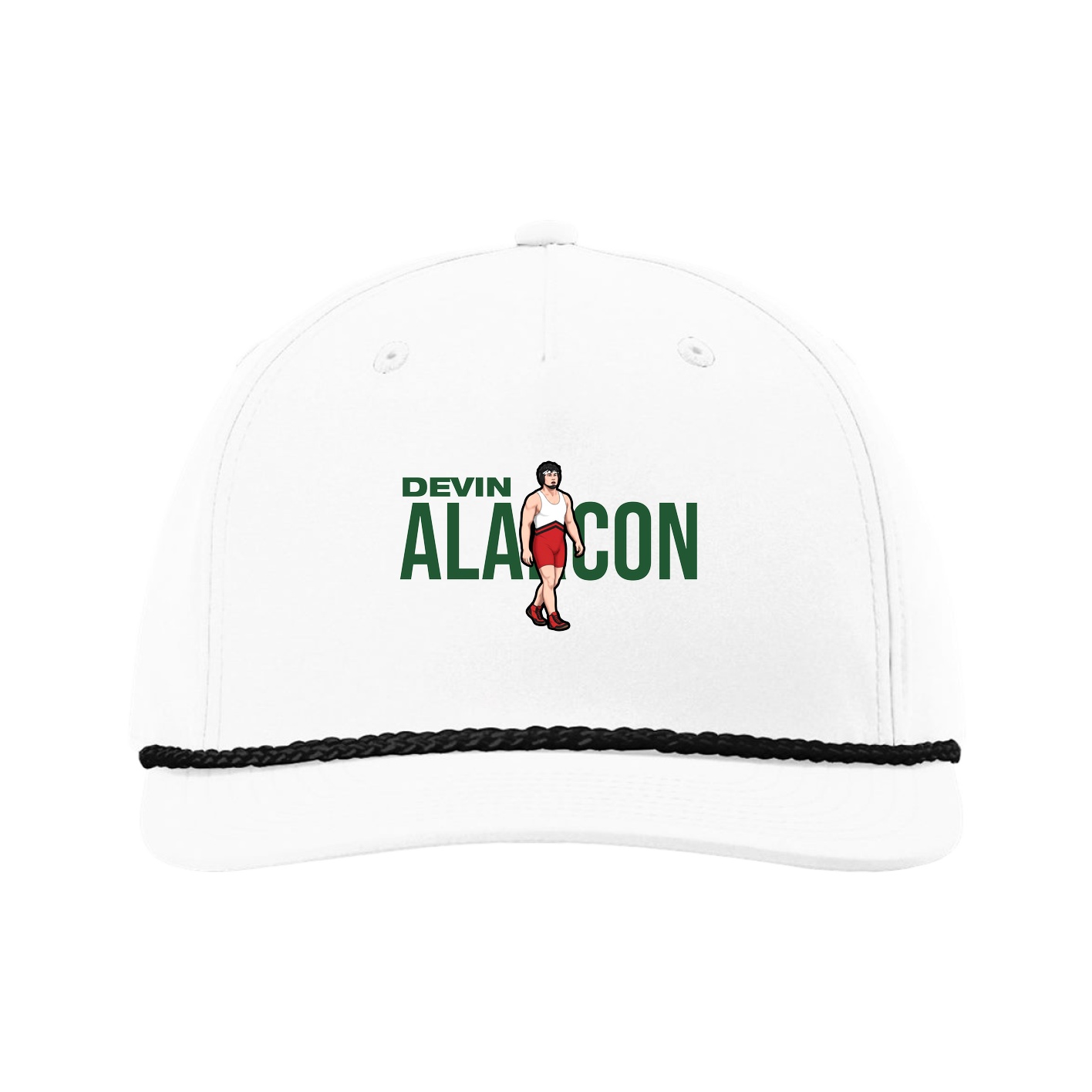 Five-Panel Classic Rope Cap — Player Name in White