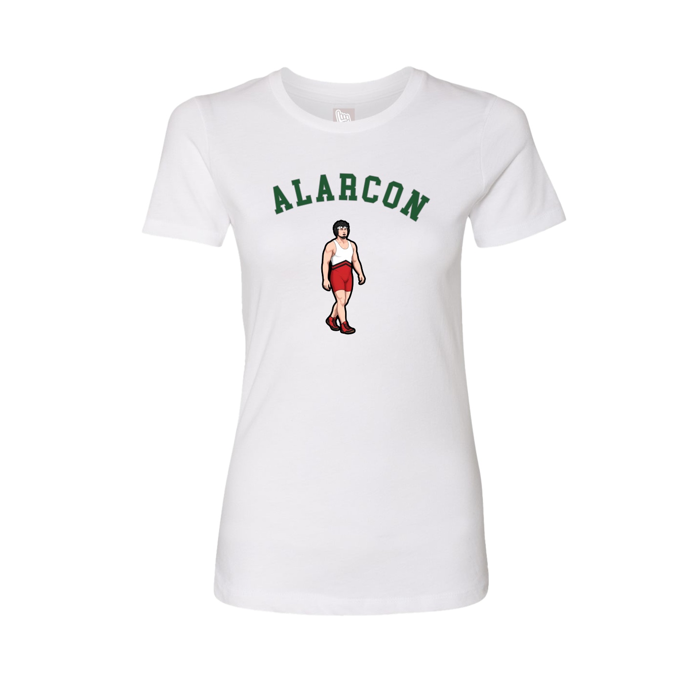 Fitted Women's Tee — Shirsey Arch in White