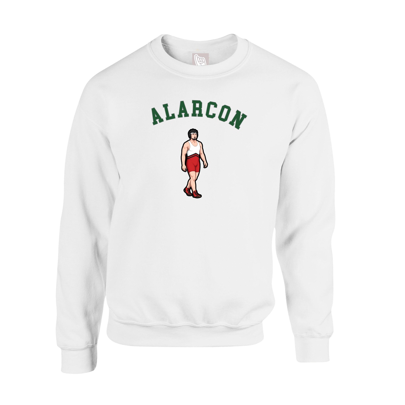 Fleece Crew — Shirsey Arch in White