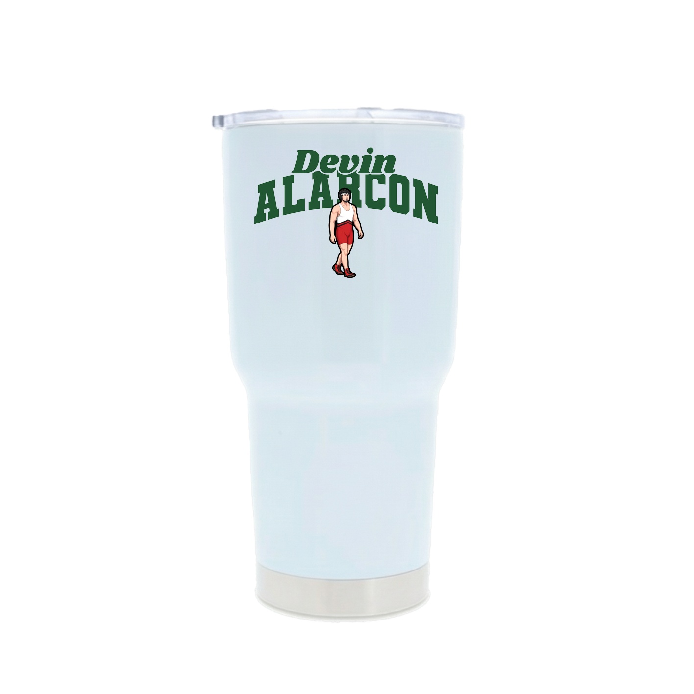 30oz Stainless Steel Tumbler — Signature Arch in White