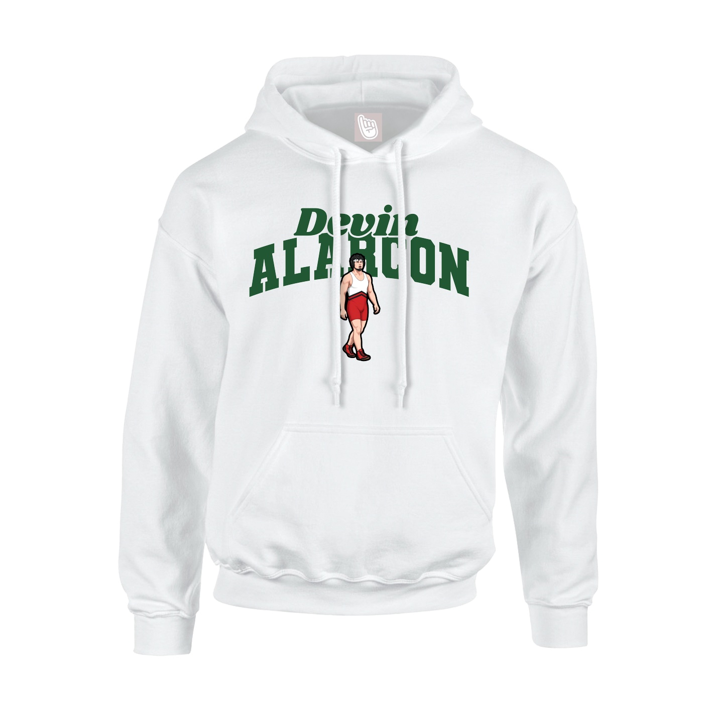Youth Hoodie — Signature Arch in White