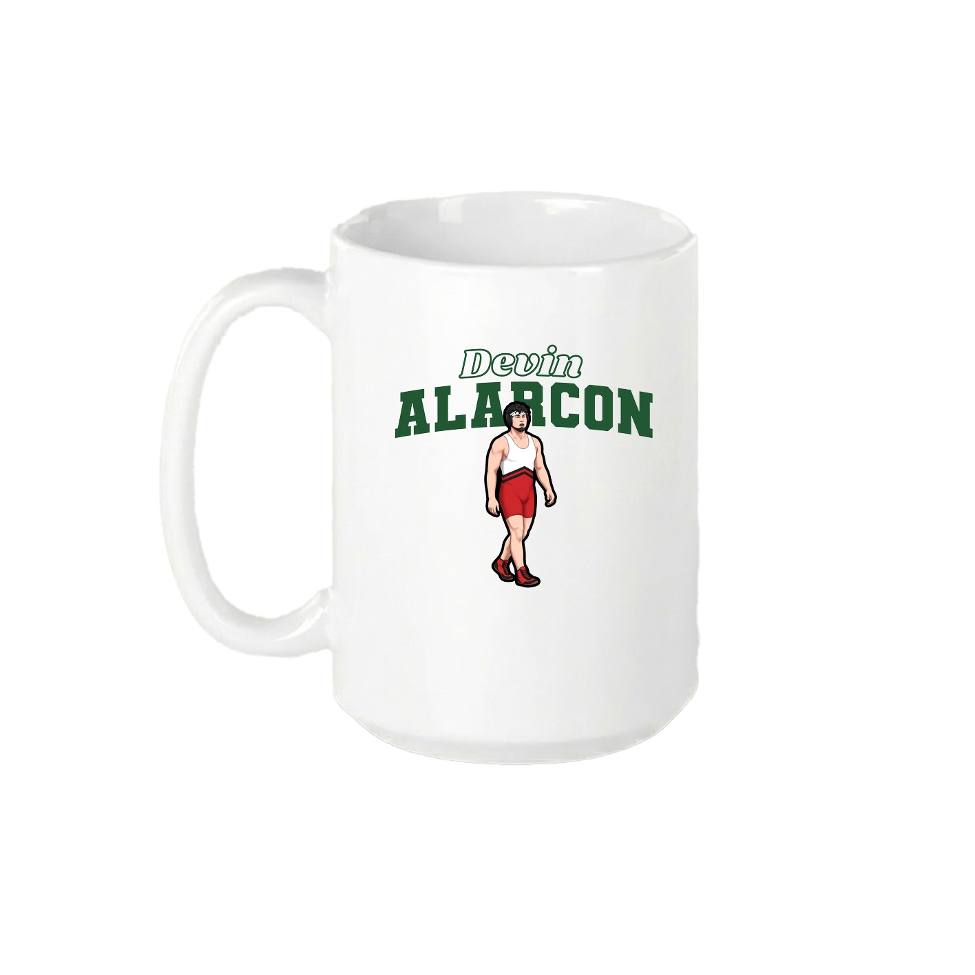 15oz Coffee Mug — Name Arch in White