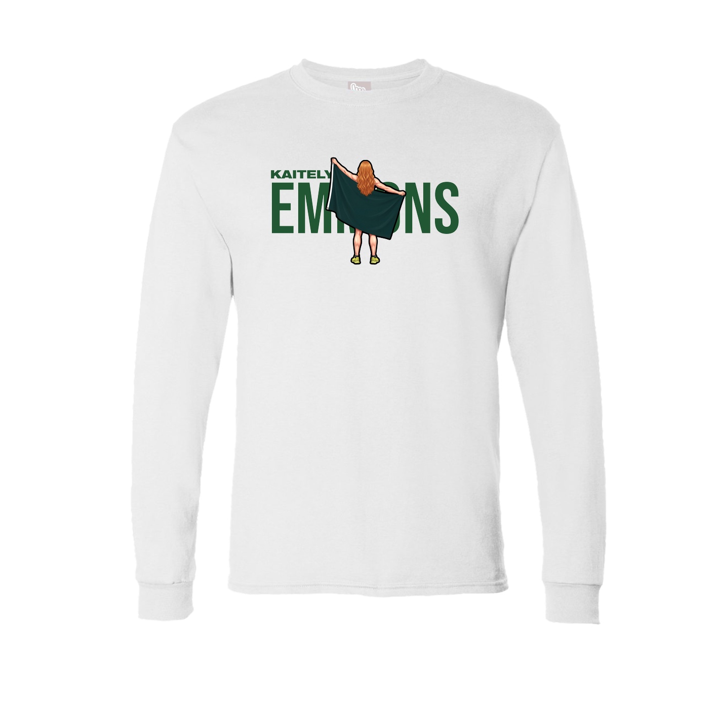 Long Sleeve Tee — Player Name in White