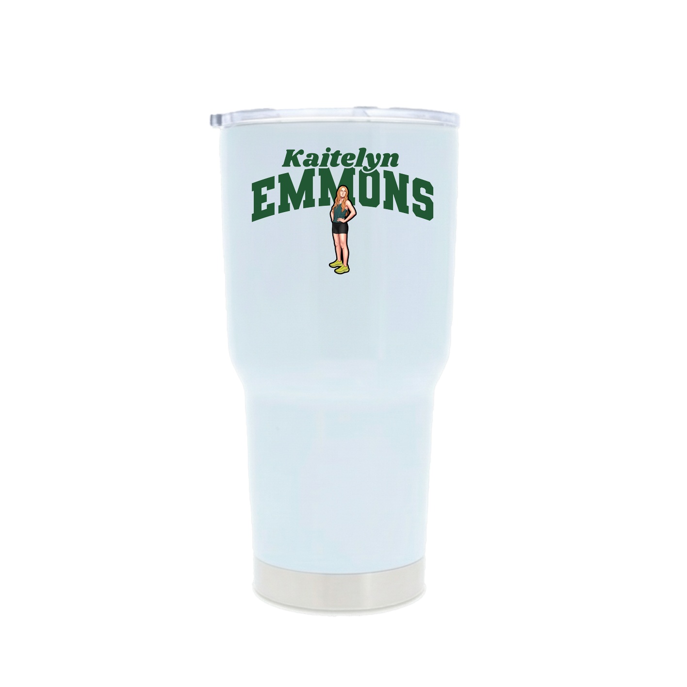 30oz Stainless Steel Tumbler — Signature Arch in White
