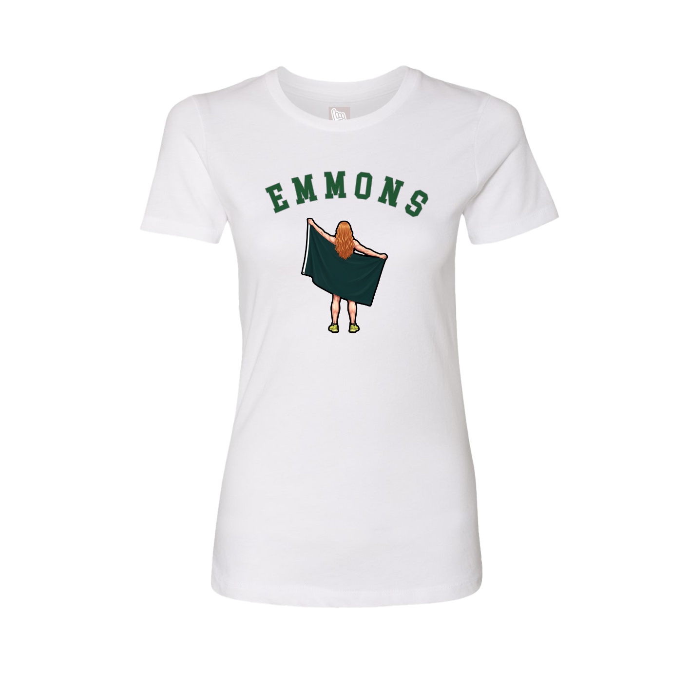 Fitted Women's Tee — Shirsey Arch in White
