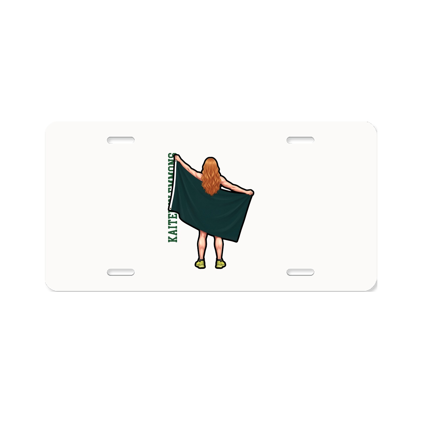 License Plate — Name Vertical in Classic