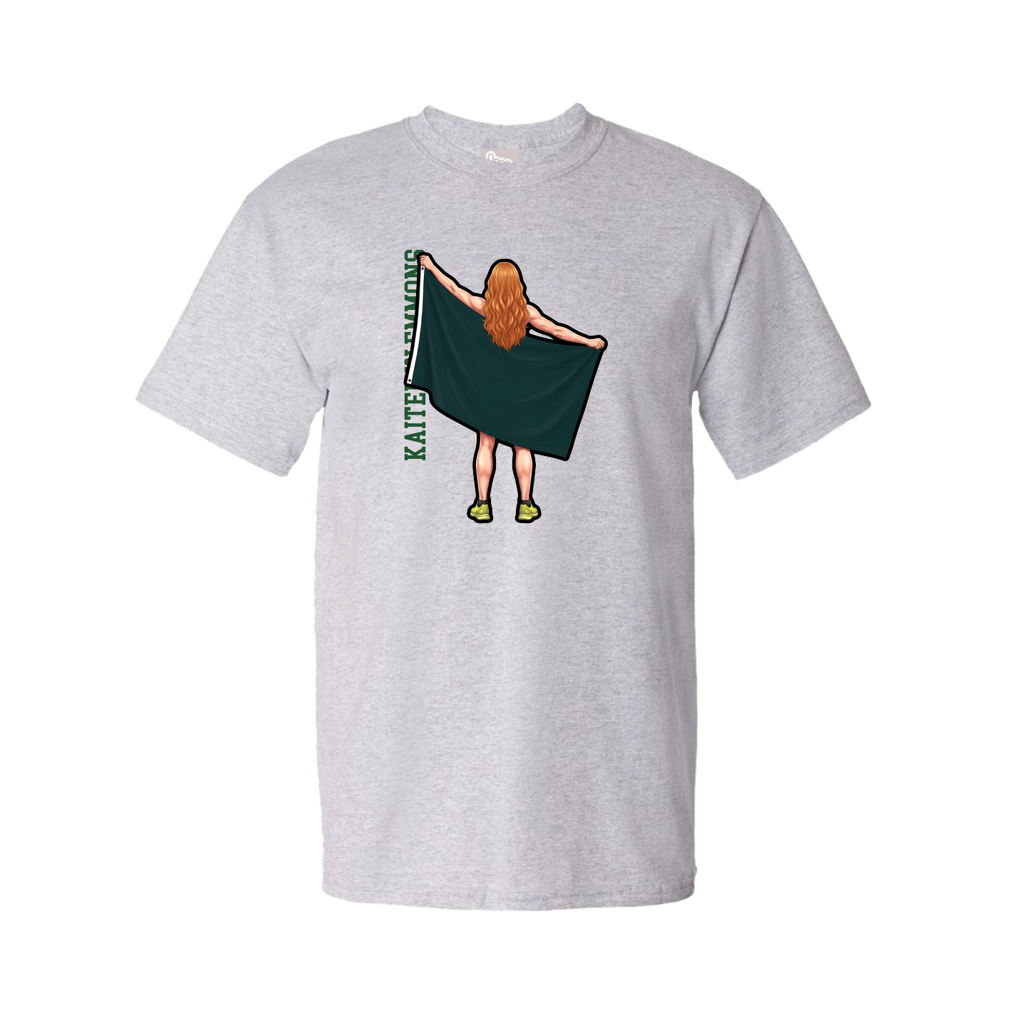 Tee — Name Vertical in Grey