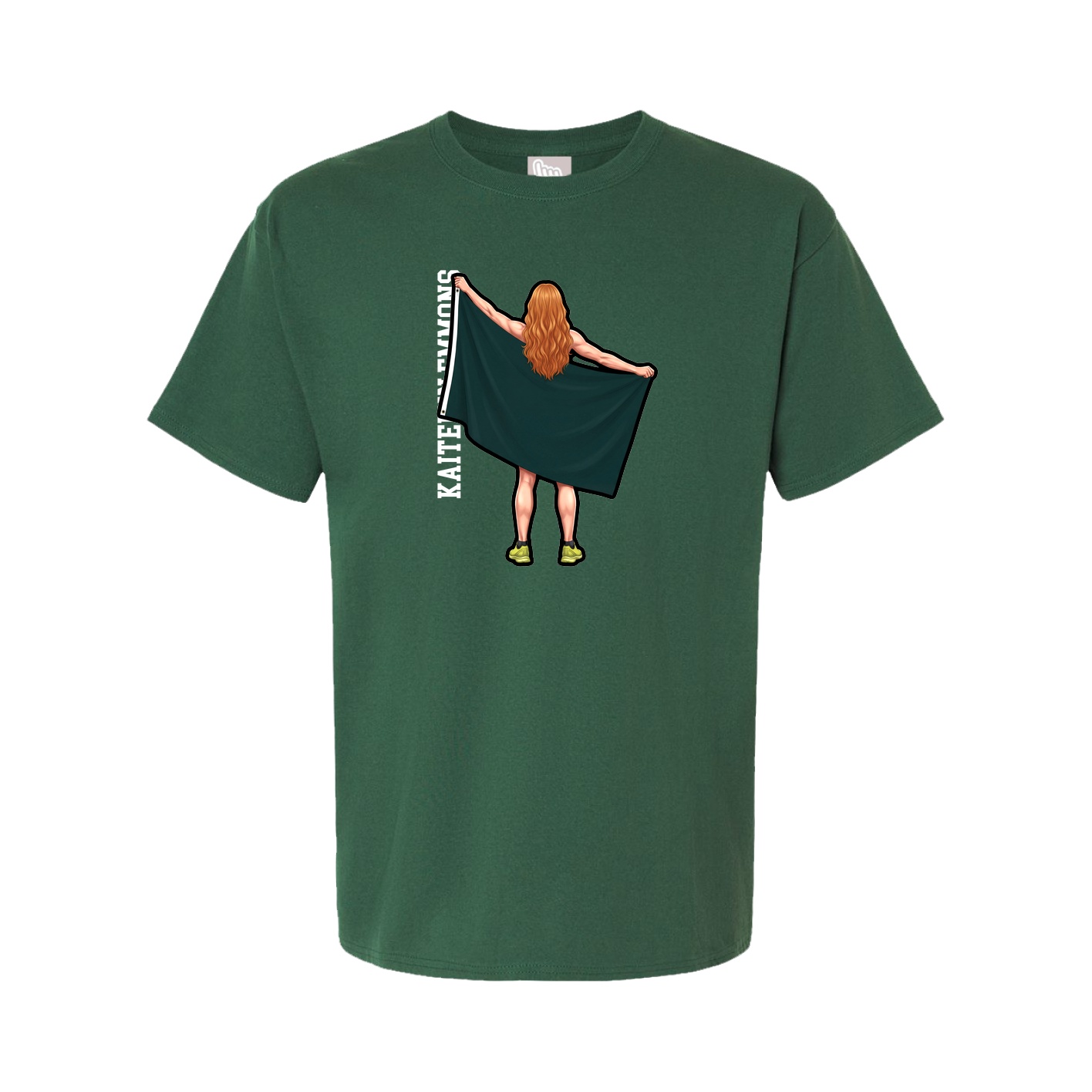 Youth Tee — Name Vertical in Green