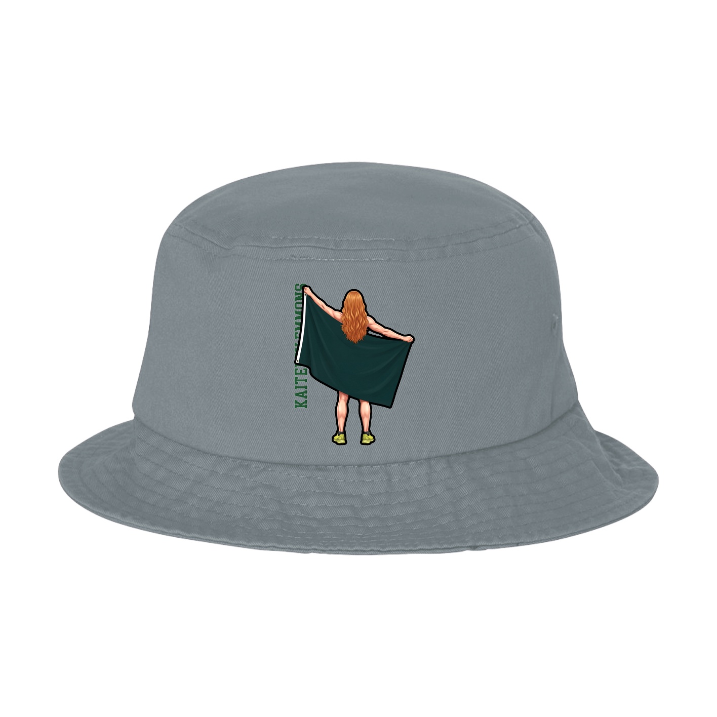 Bucket Cap — Name Vertical in Grey