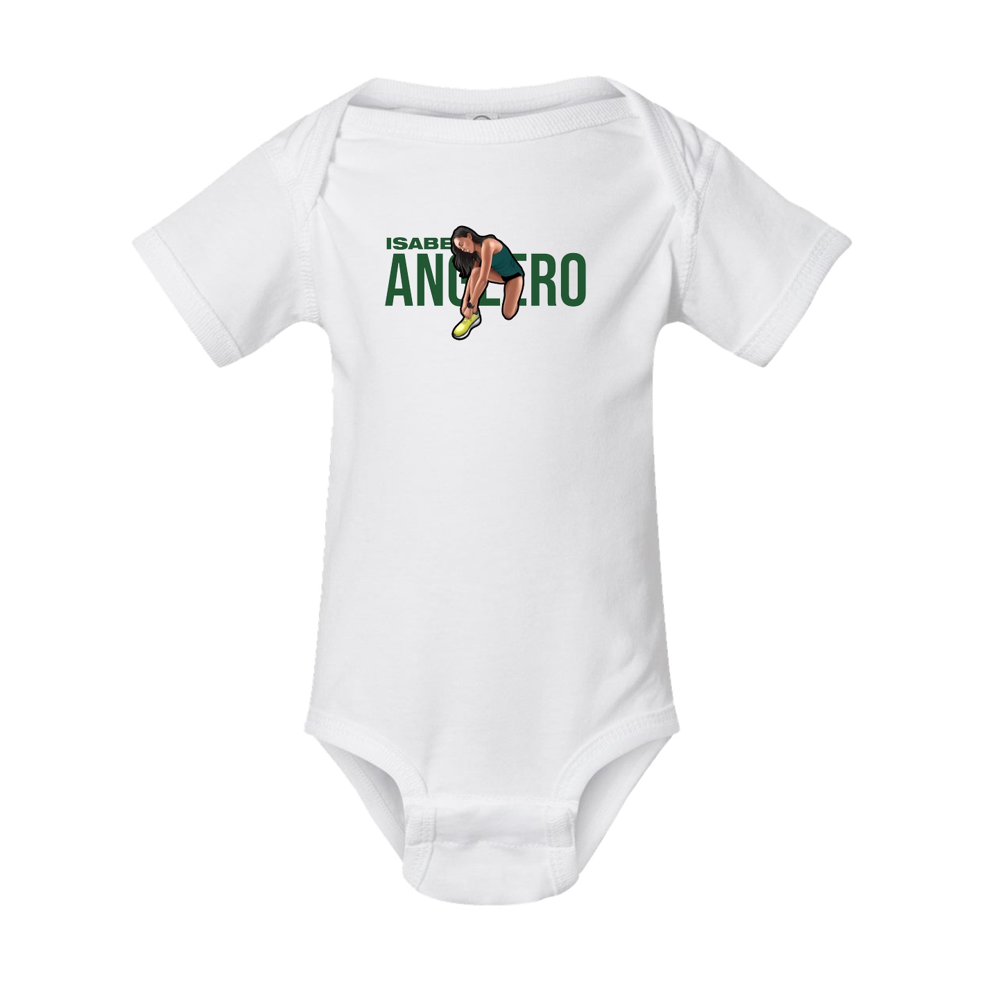 Baby Onesie — Player Name in White