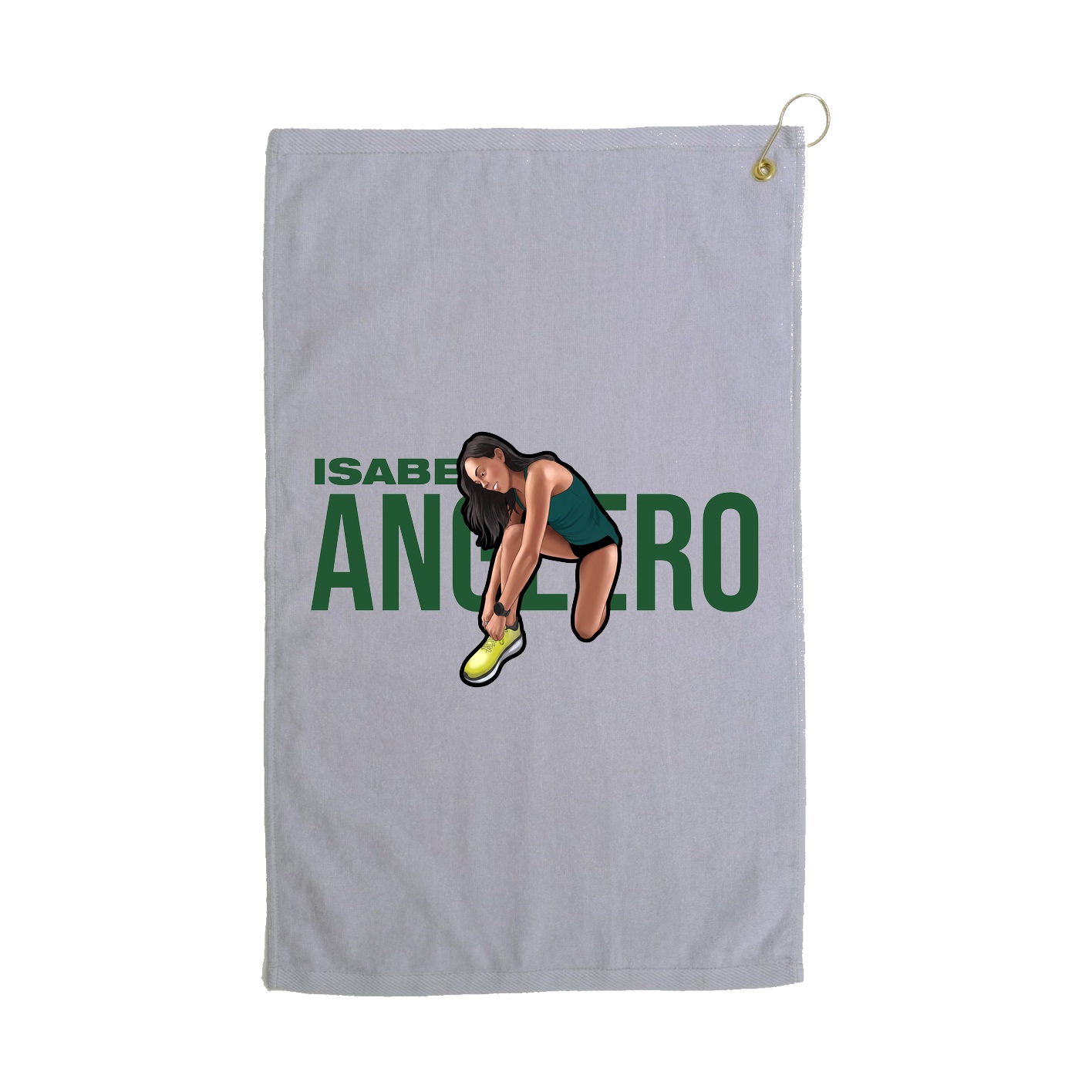 Golf Towel — Player Name in Grey