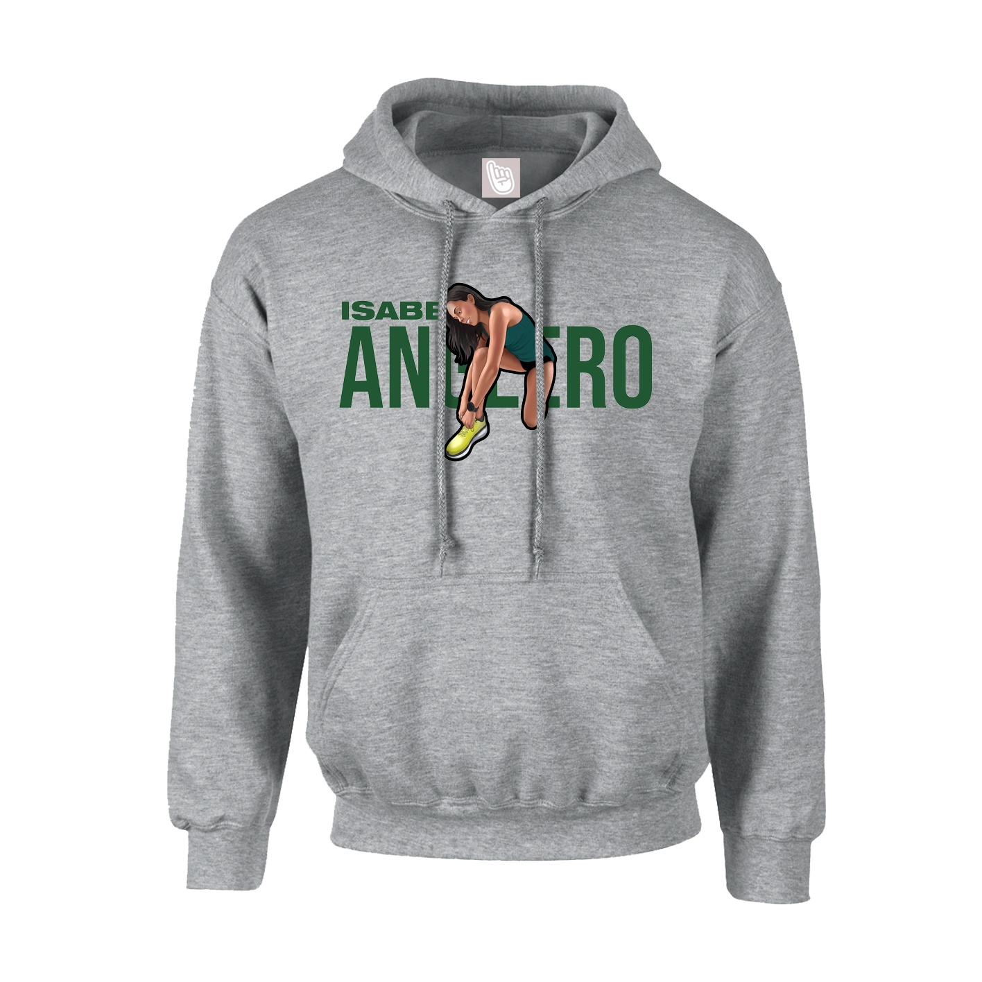 Hoodie — Player Name in Grey