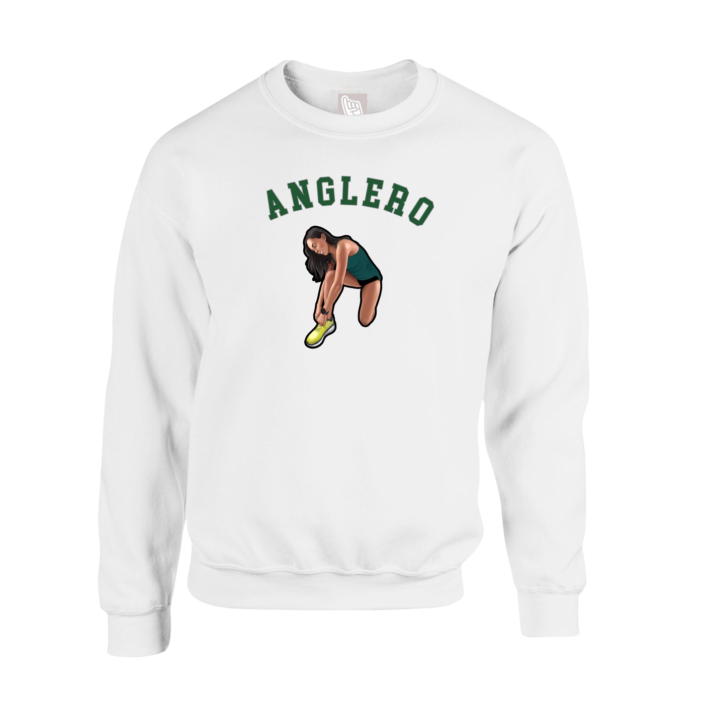 Fleece Crew — Shirsey Arch in White