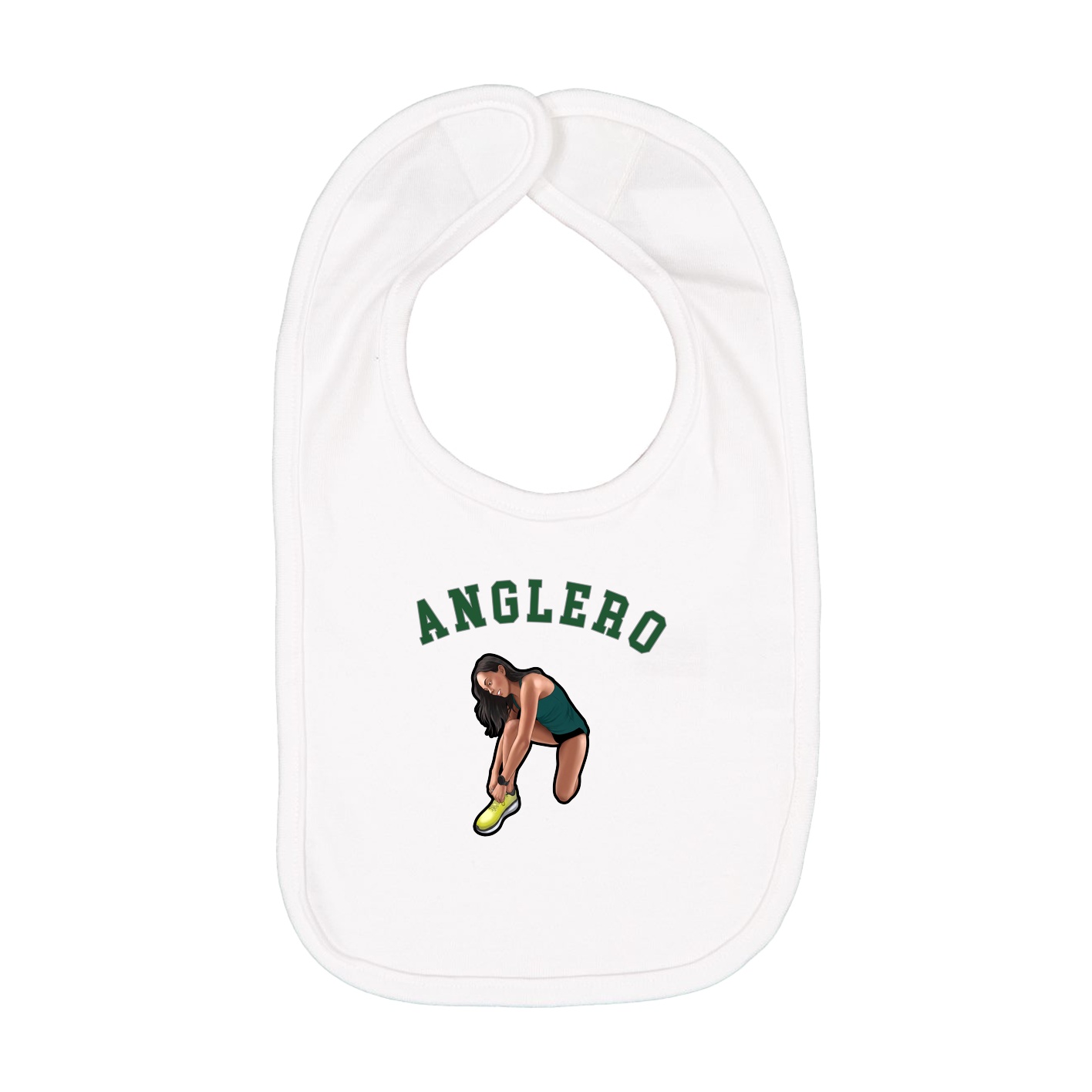 Infant Bib — Shirsey Arch in White