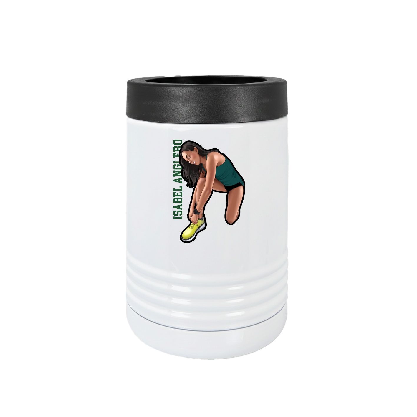 Beverage Holder — Name Vertical in White