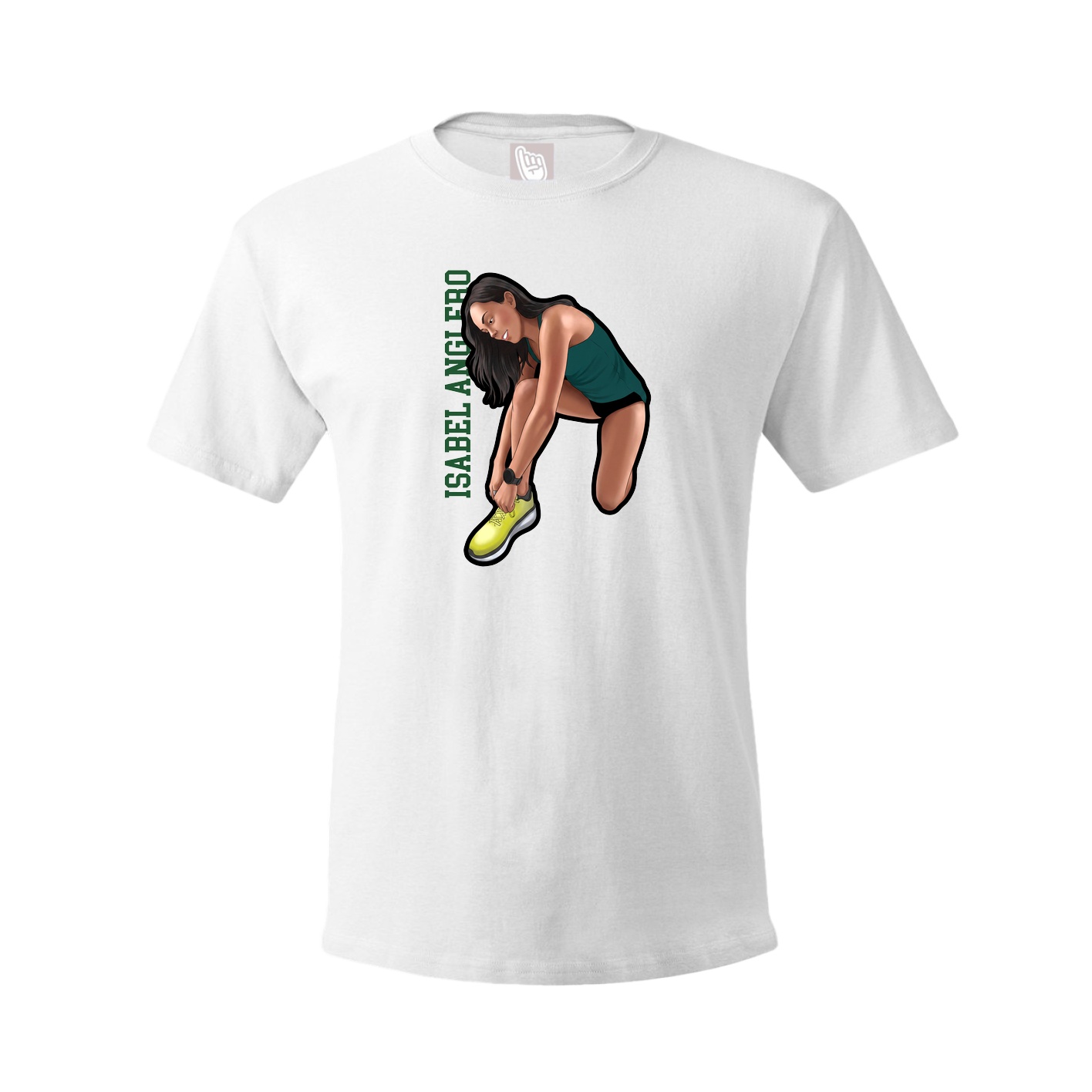 Tee — Name Vertical in White