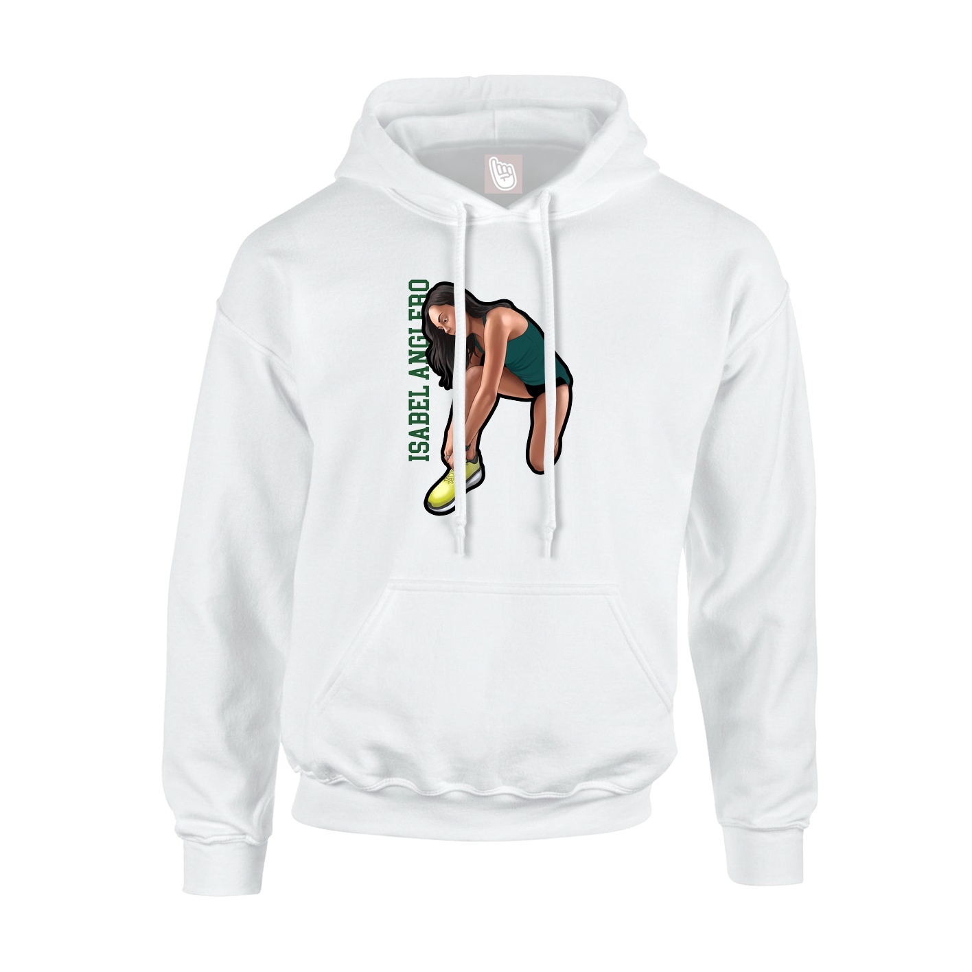 Hoodie — Name Vertical in White