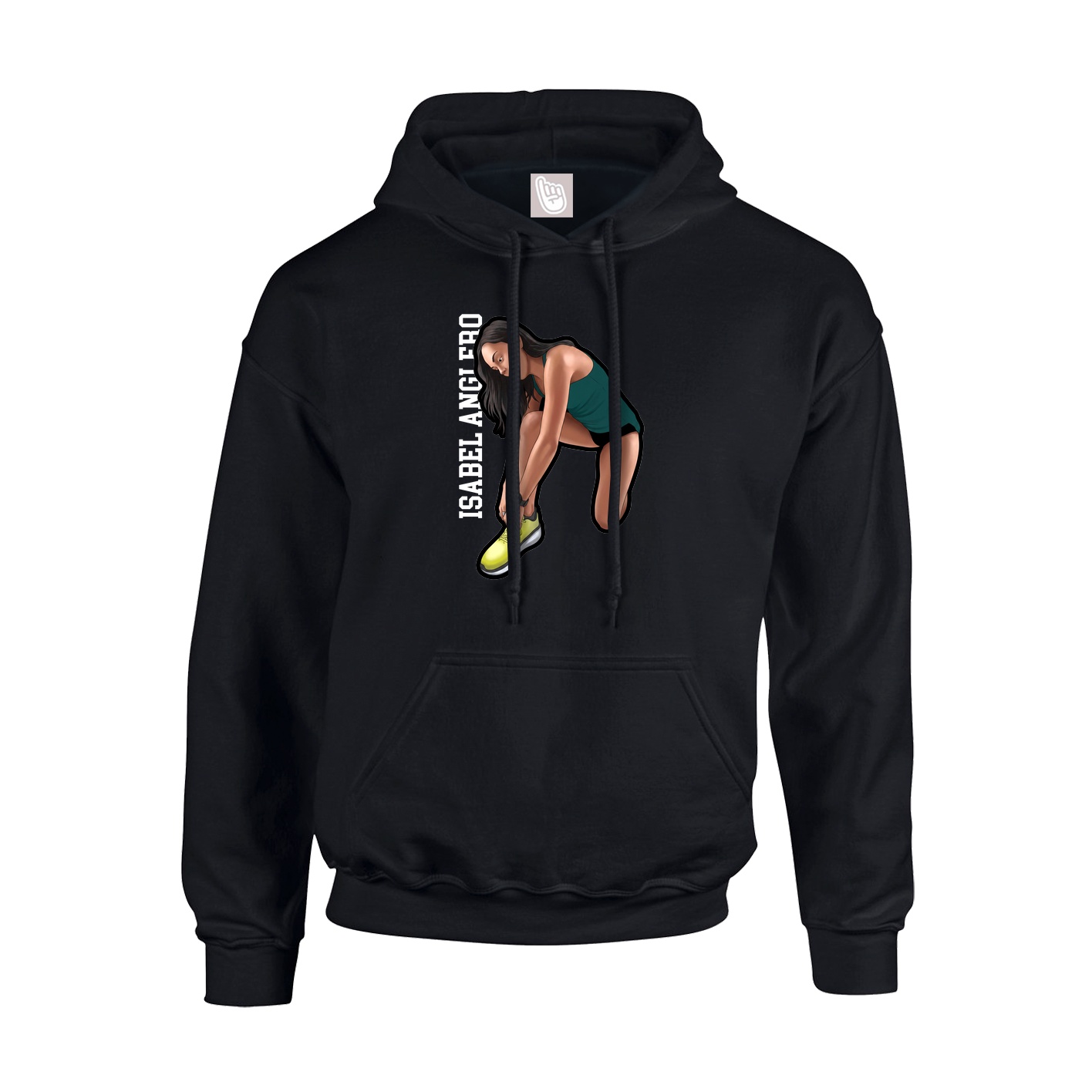 Youth Hoodie — Name Vertical in Black
