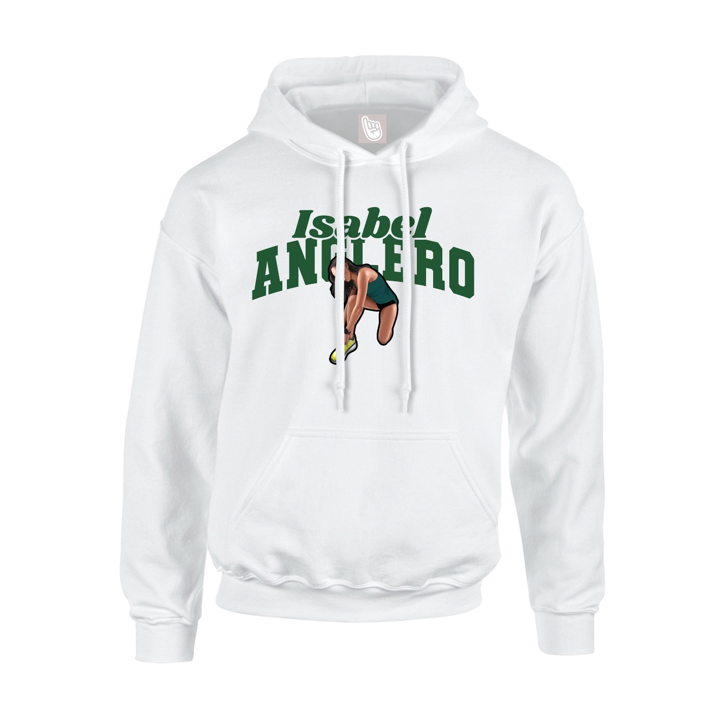 Youth Hoodie — Signature Arch in White
