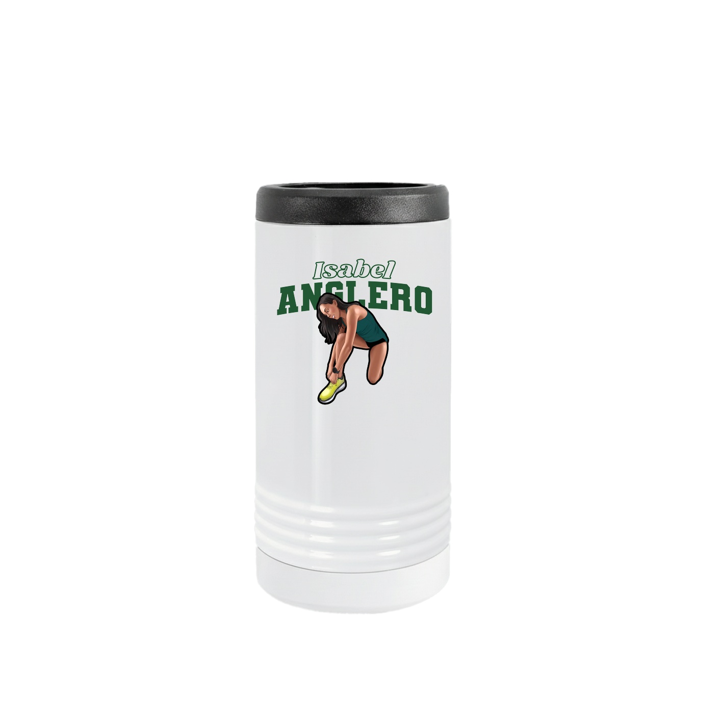 Slim Beverage Holder — Name Arch in White