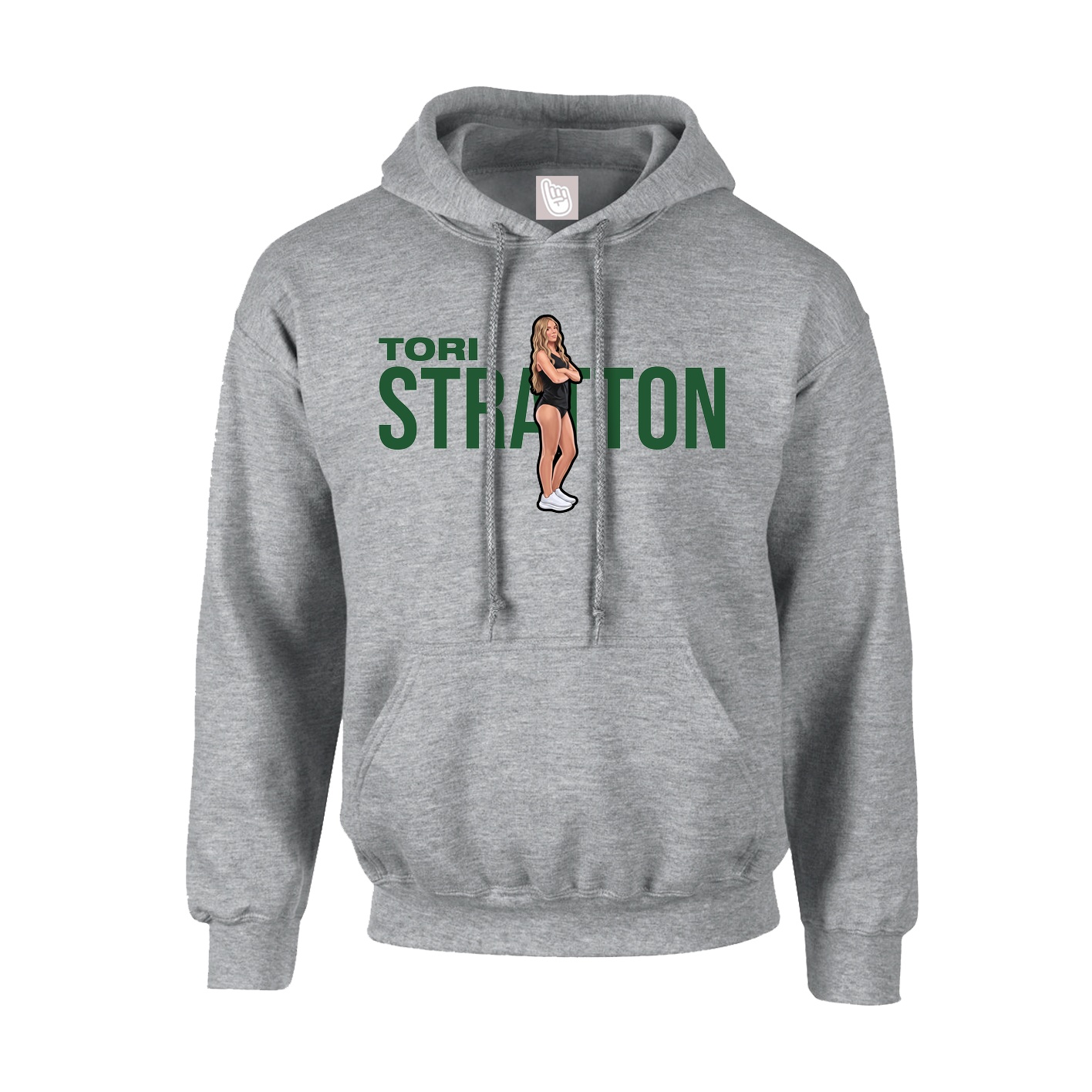 Hoodie — Player Name in Grey