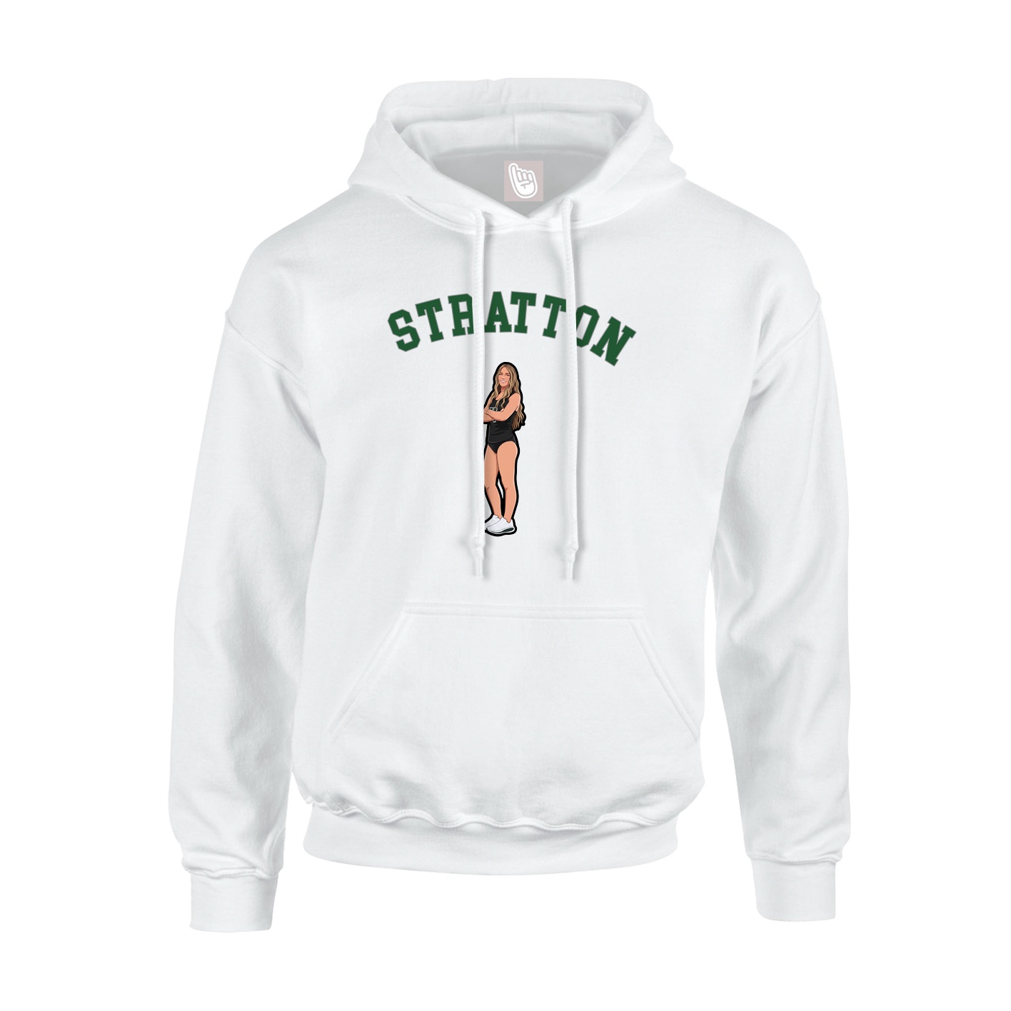 Youth Hoodie — Shirsey Arch in White