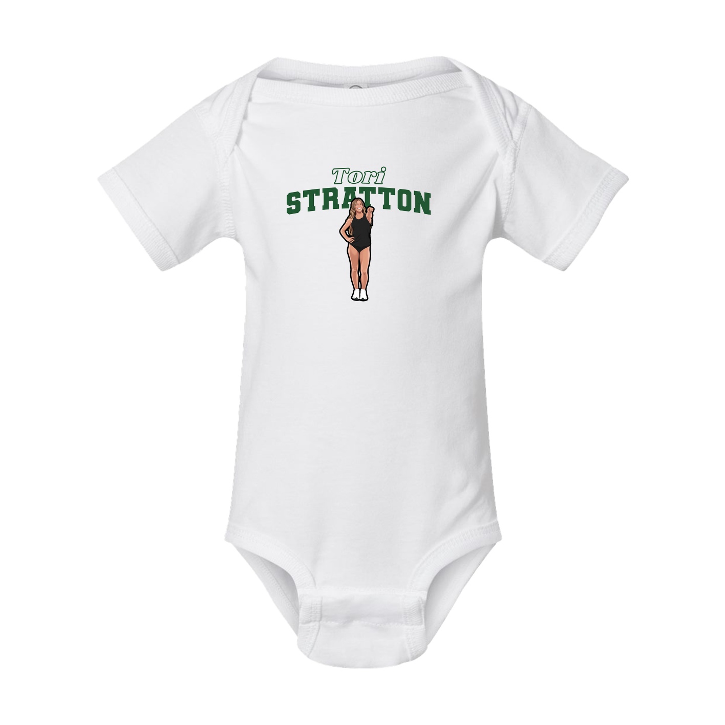 Baby Onesie — Name Arch in White