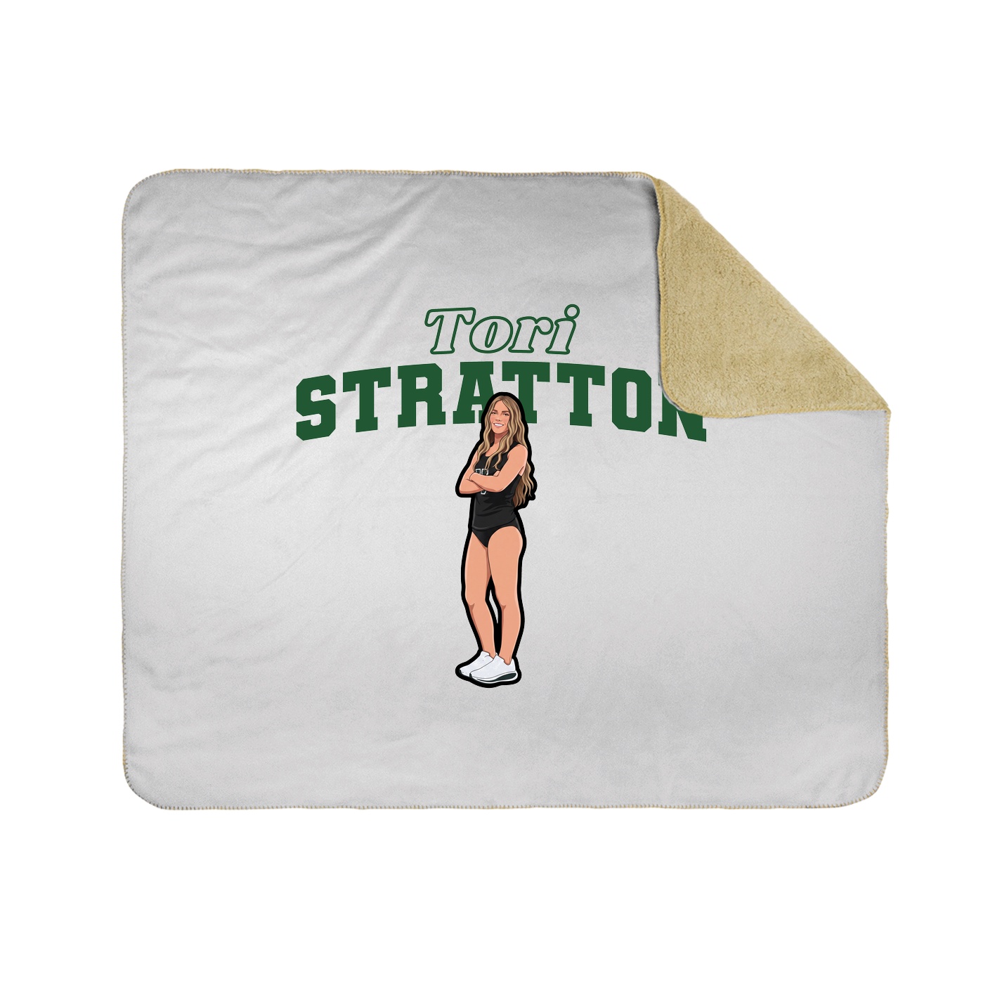 Throw Blanket — Name Arch in White