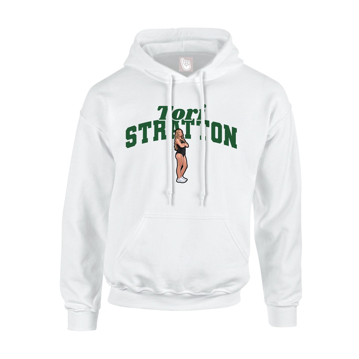 Hoodie — Signature Arch in White