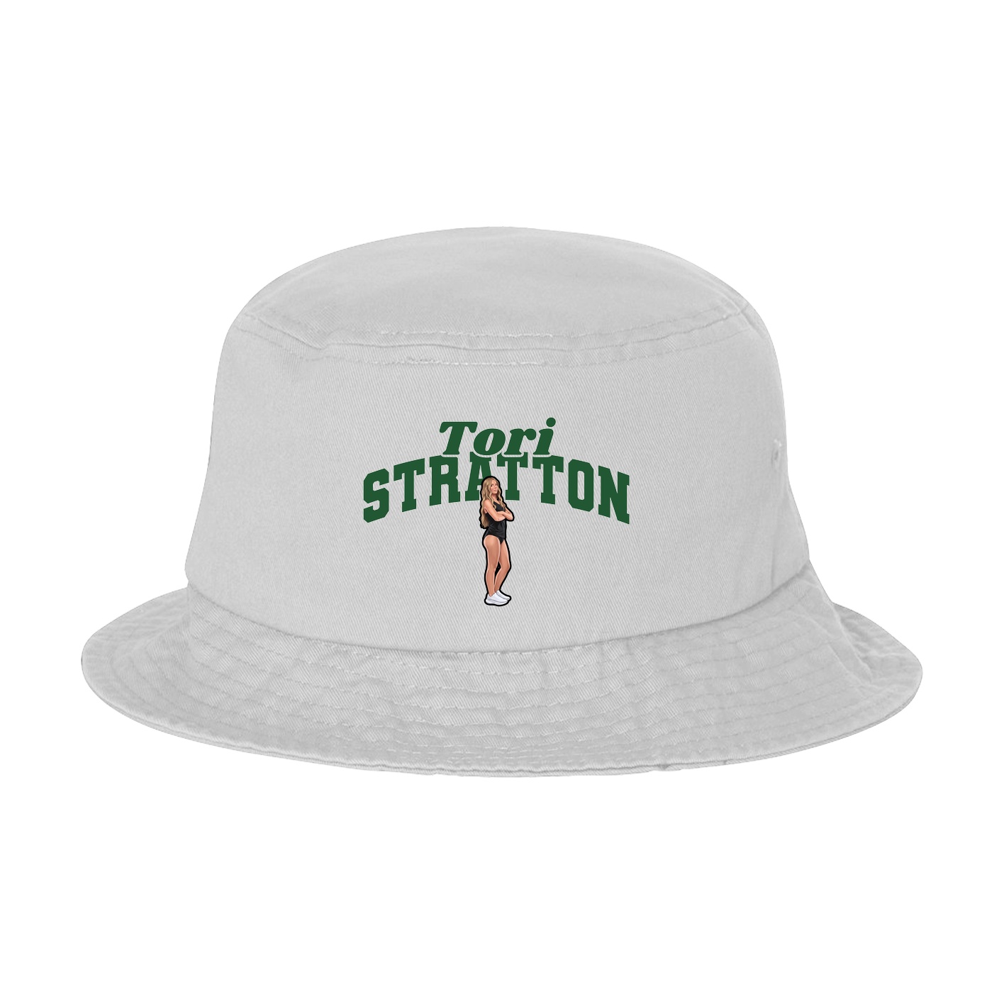 Bucket Cap — Signature Arch in White