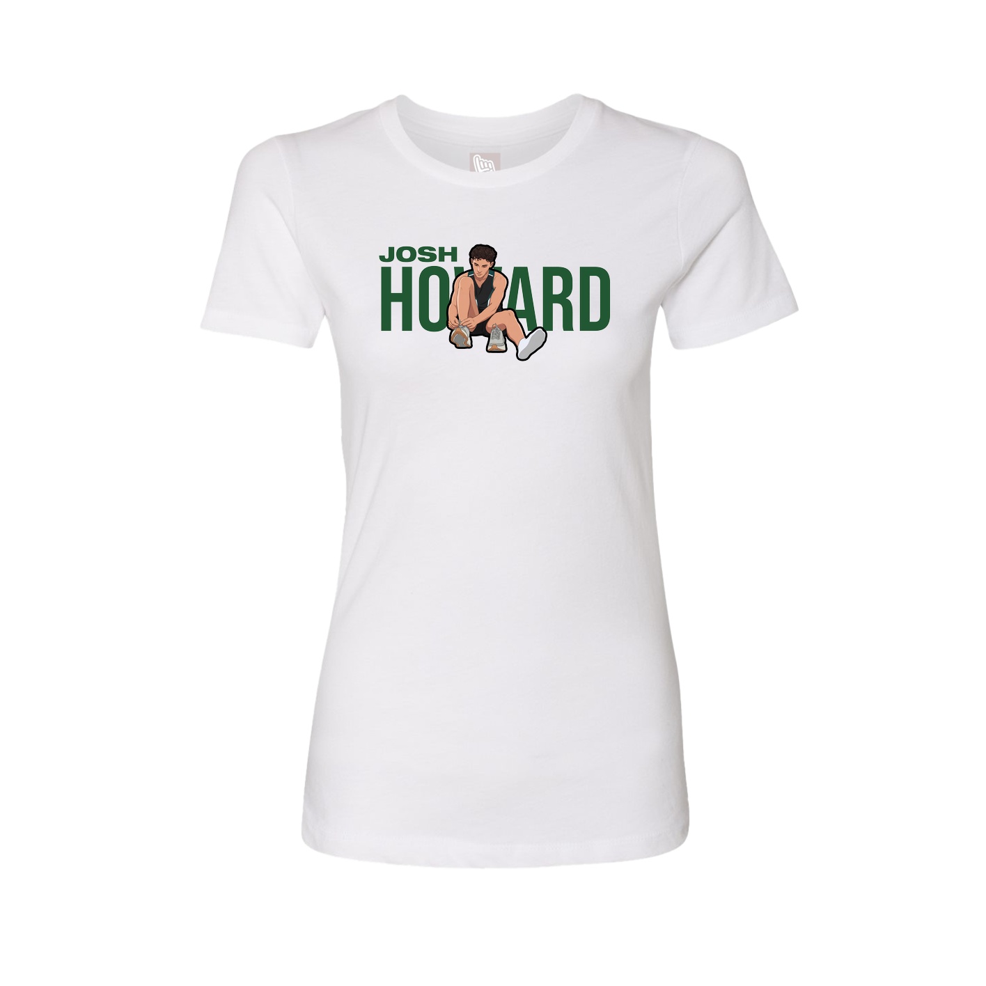 Fitted Women's Tee — Player Name in White