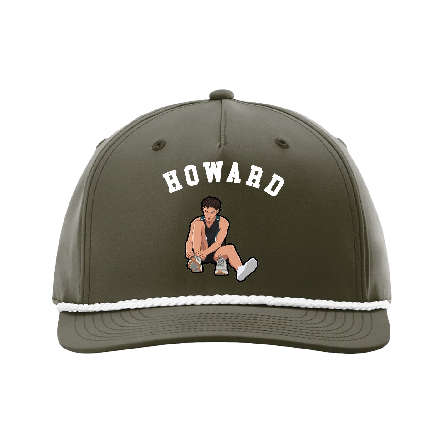 Five-Panel Classic Rope Cap — Shirsey Arch in Green