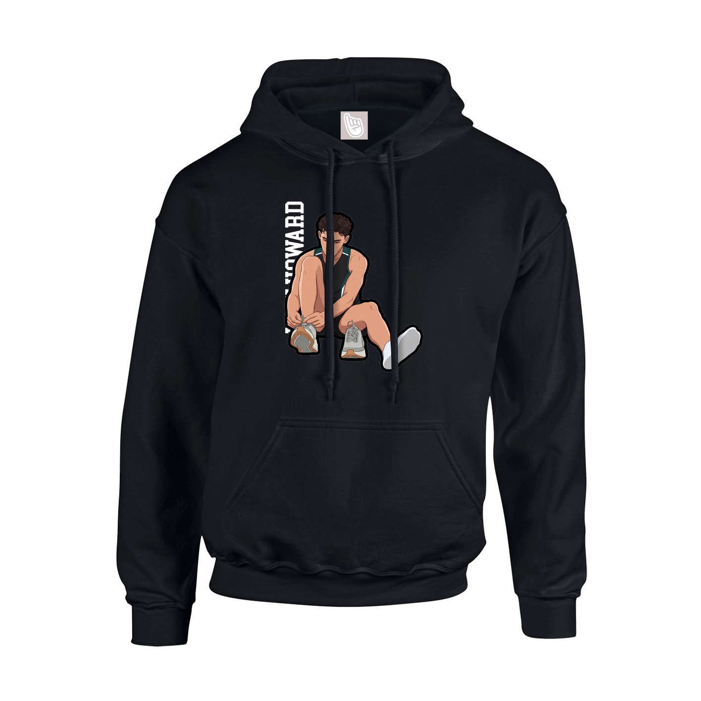 Hoodie — Name Vertical in Black