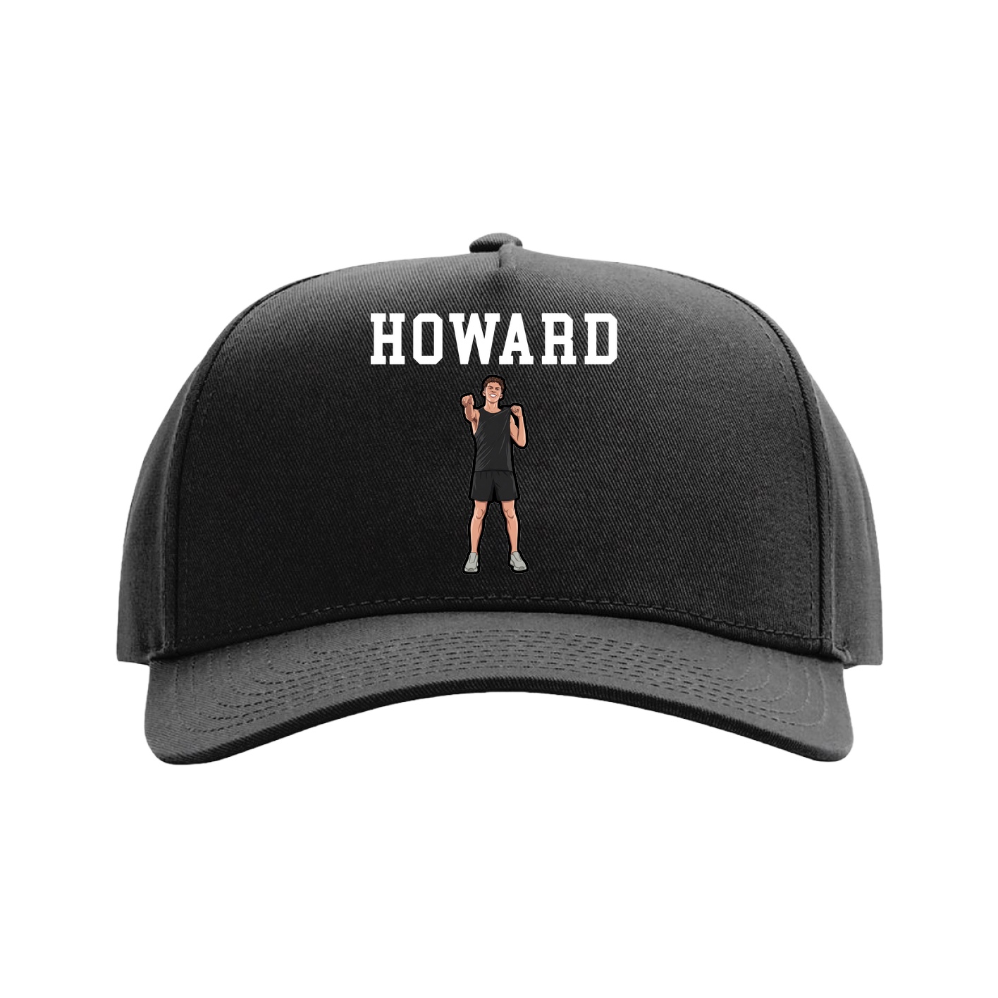 Full Fabric Five-Panel Champ Cap — Shirsey in Black