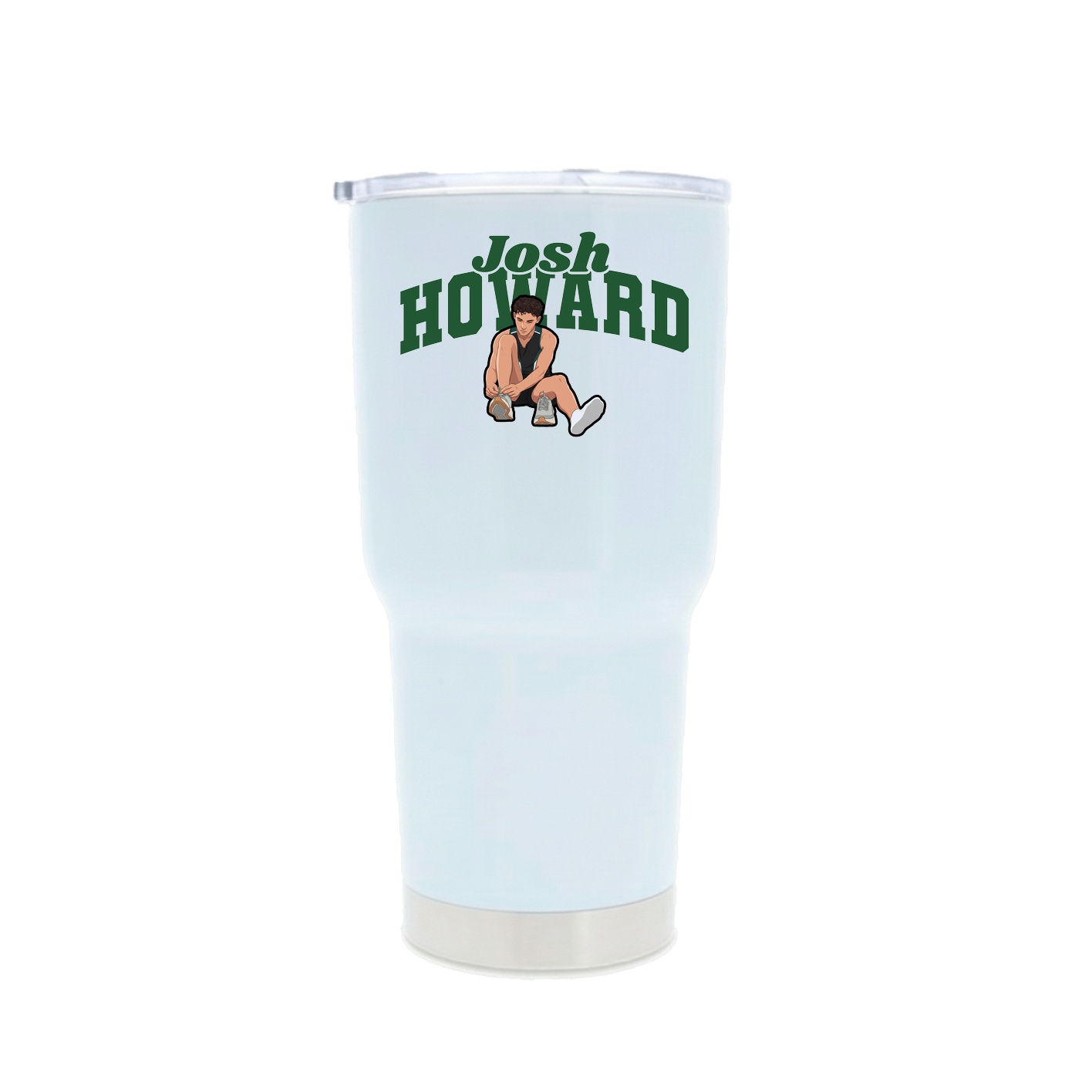 30oz Stainless Steel Tumbler — Signature Arch in White
